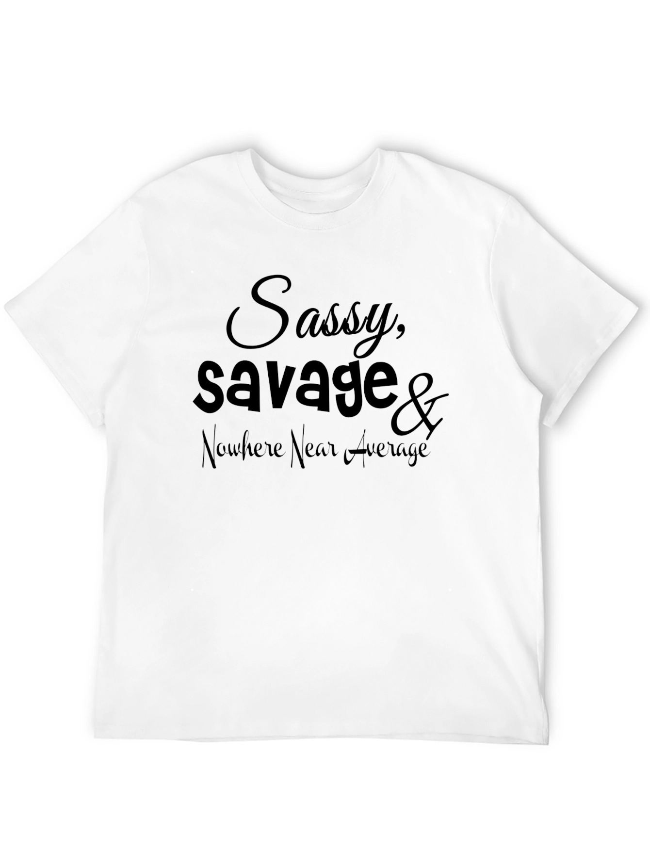 Black Sassy Savage Graphic Tee - Black view 12