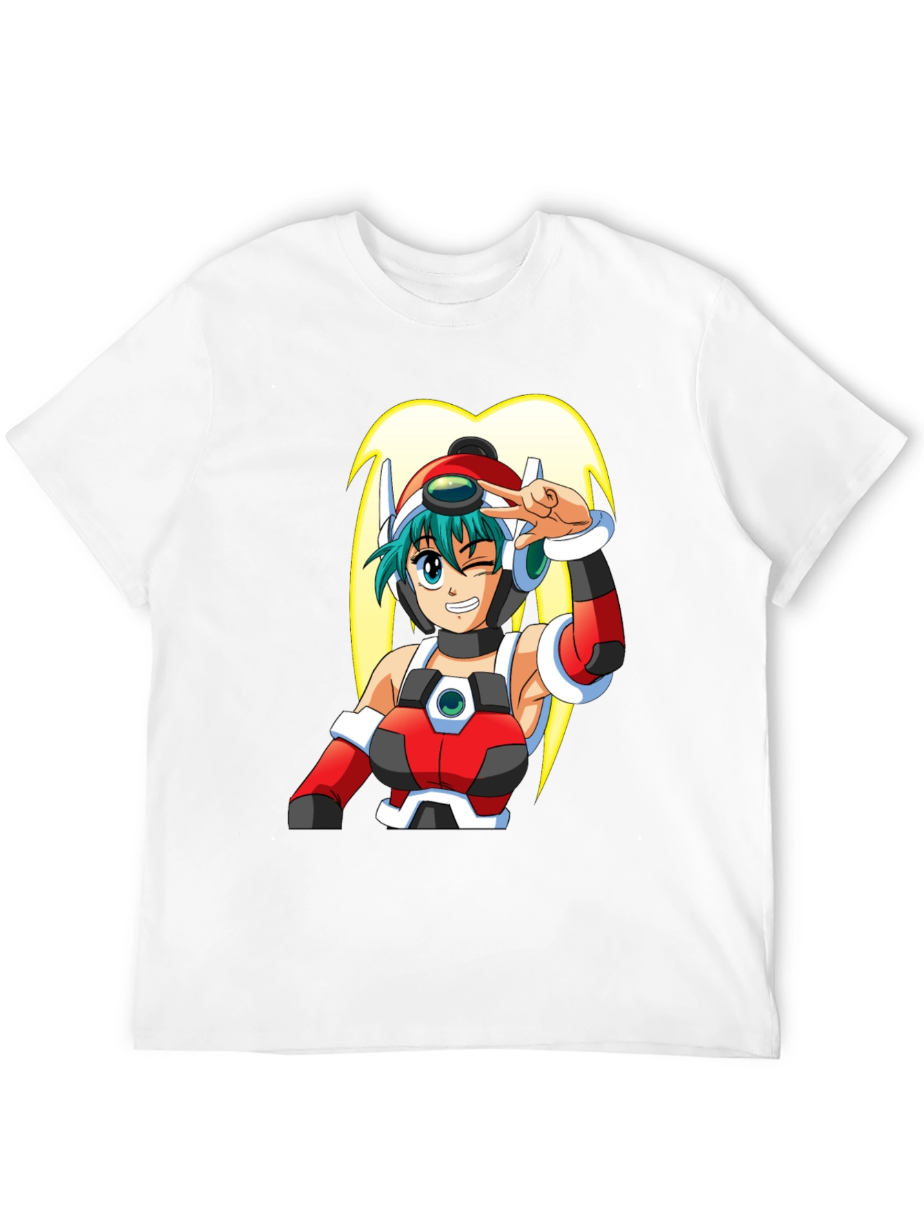 Black Anime Girl Graphic T-Shirt - Black Cotton Tee view 12
