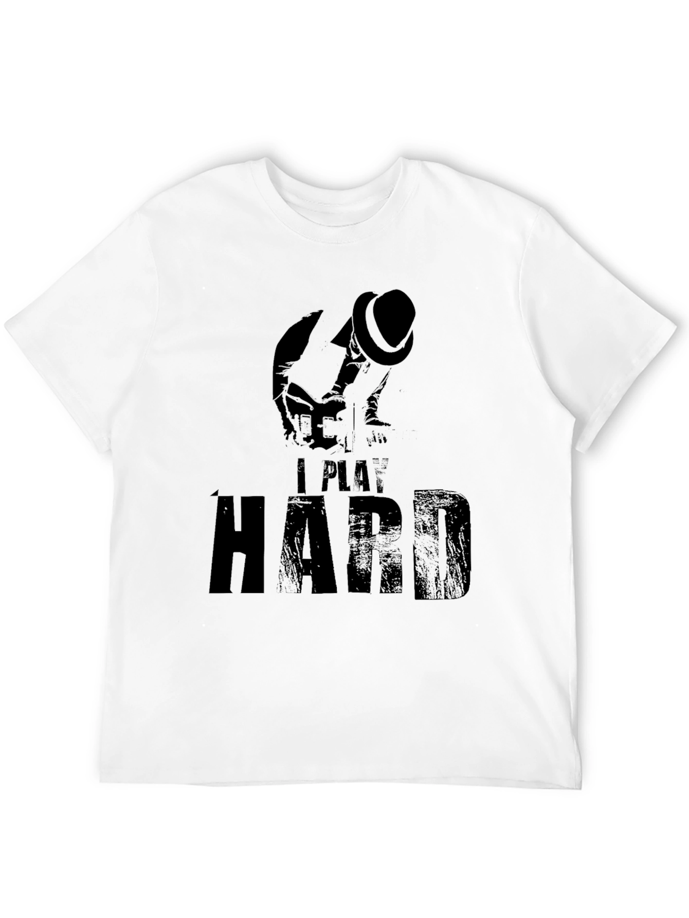 Black I Play Hard T-Shirt - Black view 12