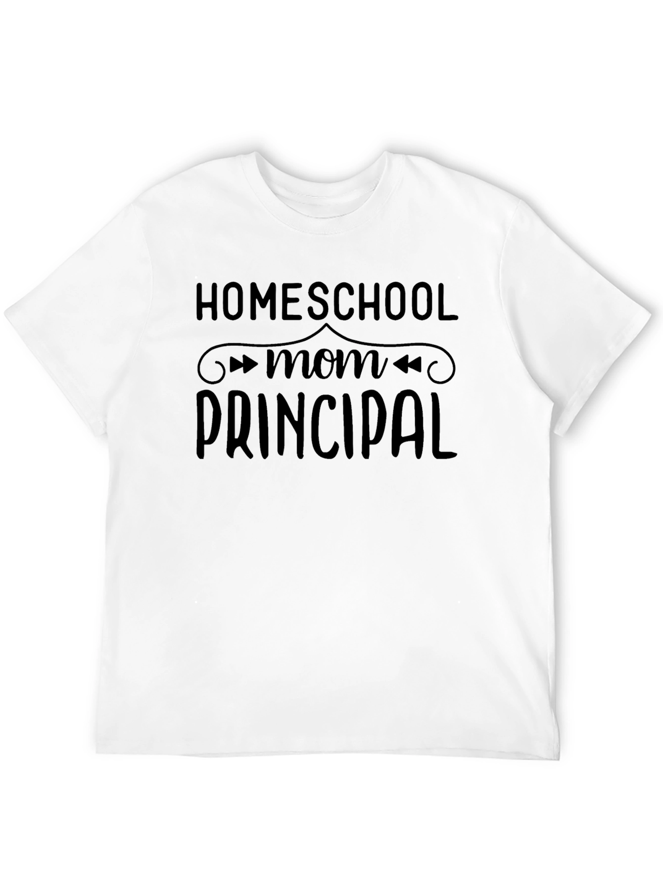 Black Homeschool Mom Principal Graphic Tee - Black view 12