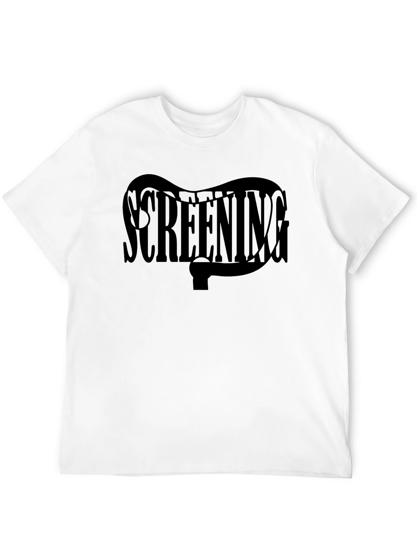 Black Screening Graphic Black T-Shirt view 12