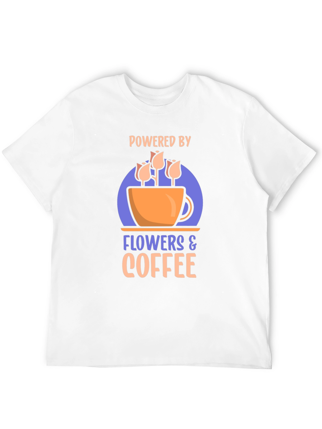 Black Powered by Flowers & Coffee Graphic Tee view 12