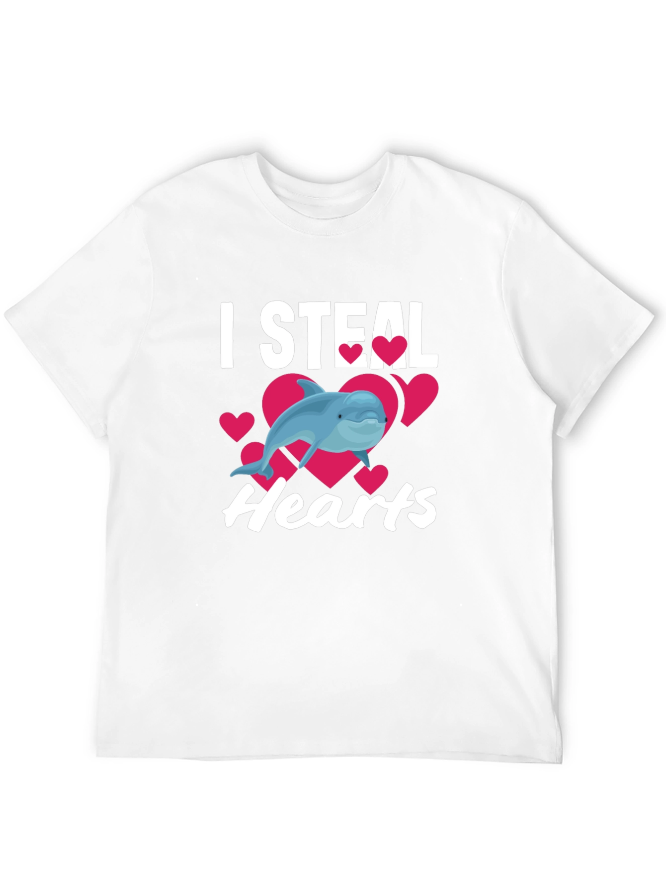Black I Steal Hearts Dolphin Graphic Tee - Black view 12