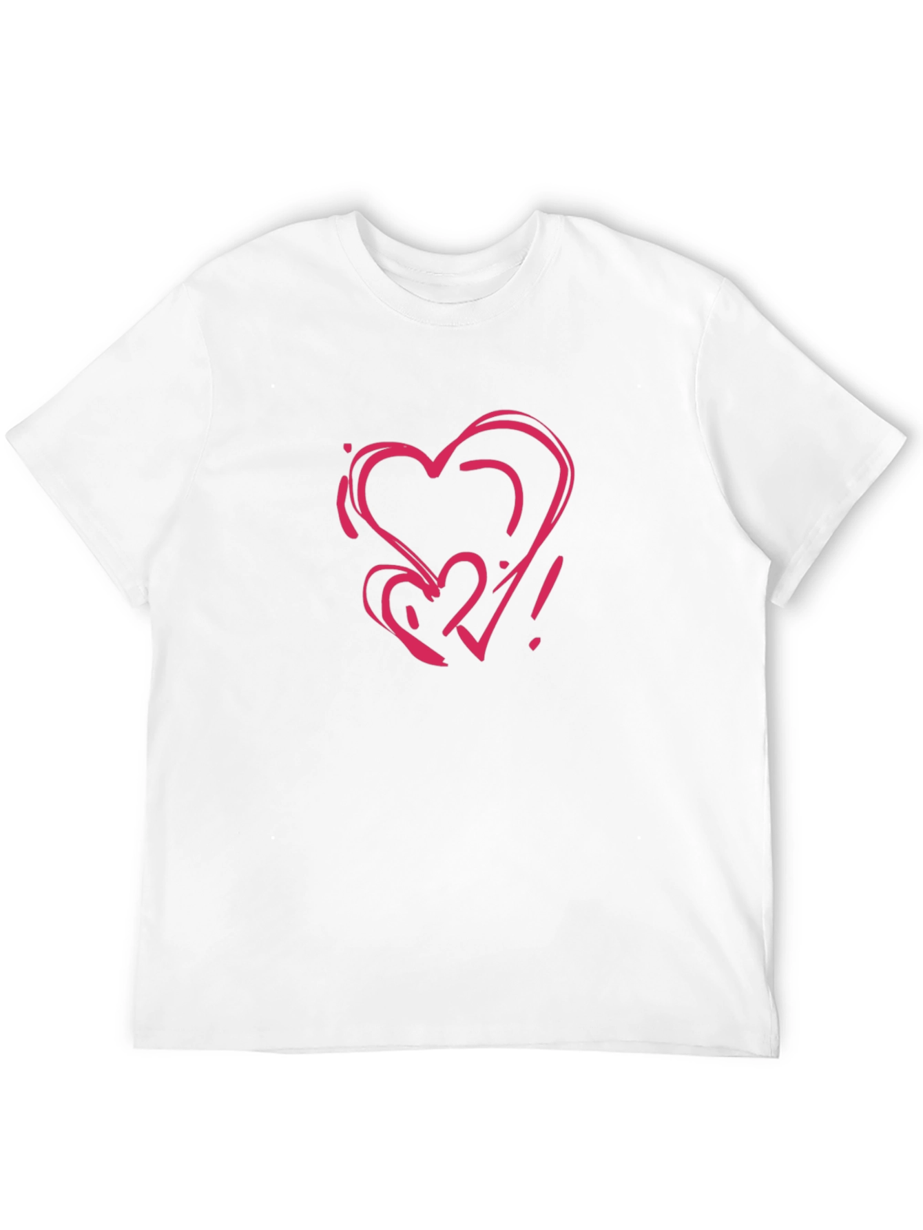 Black Heart Scribble Graphic Black T-Shirt view 12