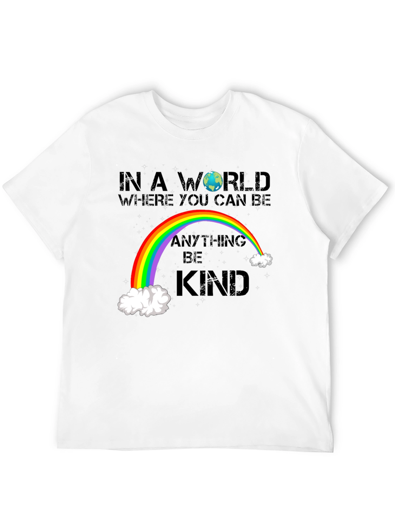Black Be Kind Rainbow Graphic T-Shirt view 12