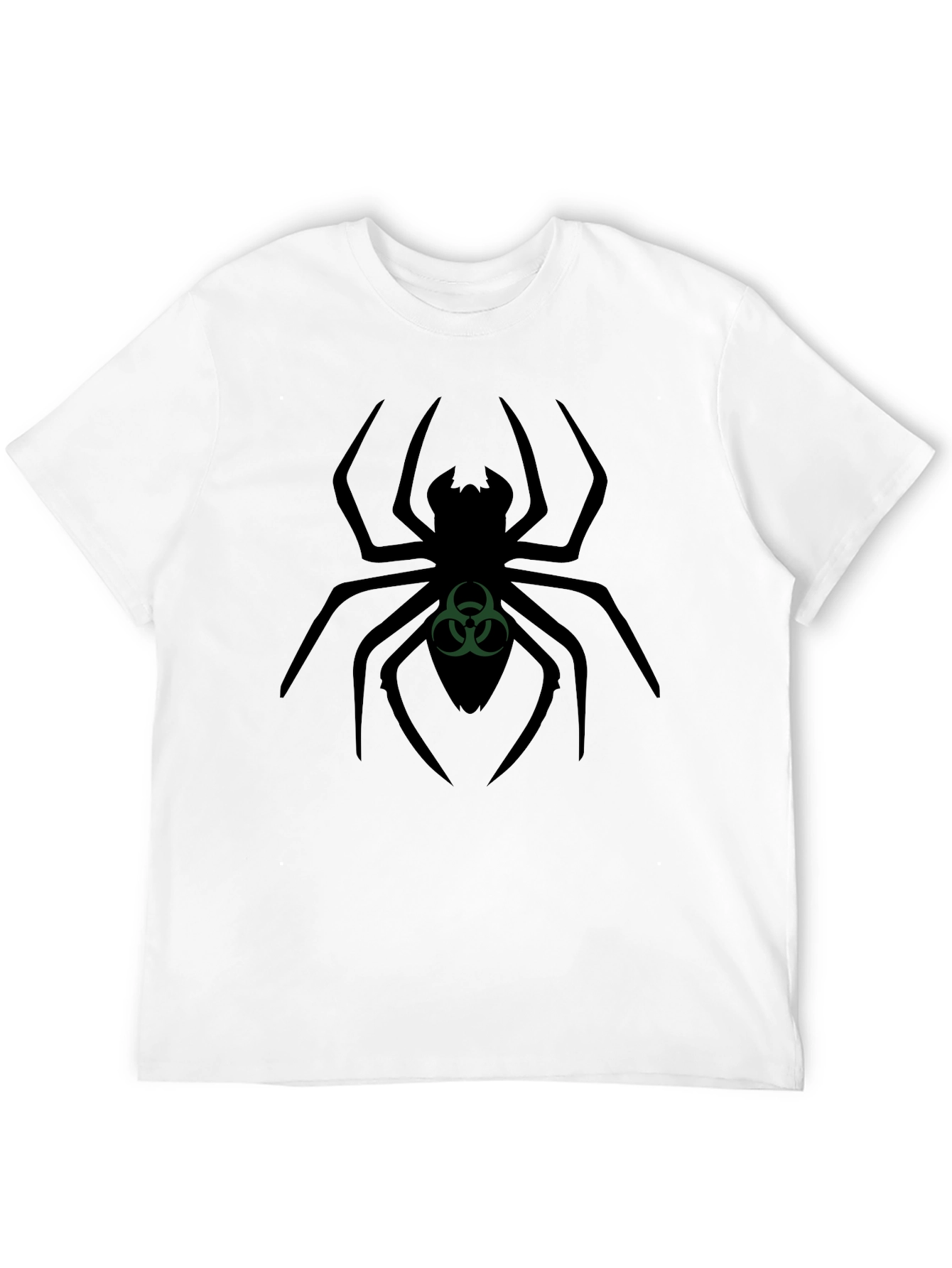 Black Biohazard Spider Graphic T-Shirt view 12