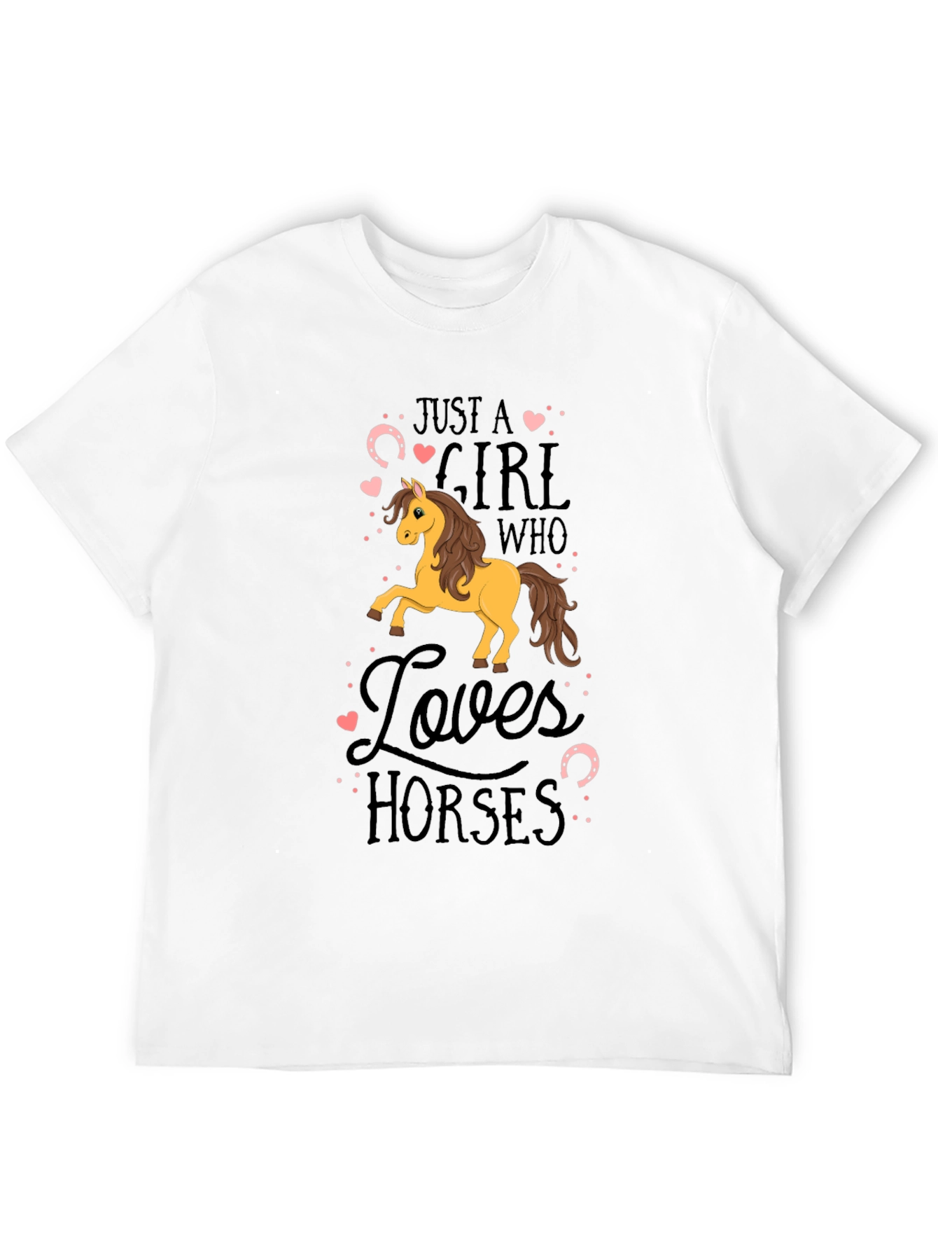 Black Girl Who Loves Horses Black T-Shirt view 12
