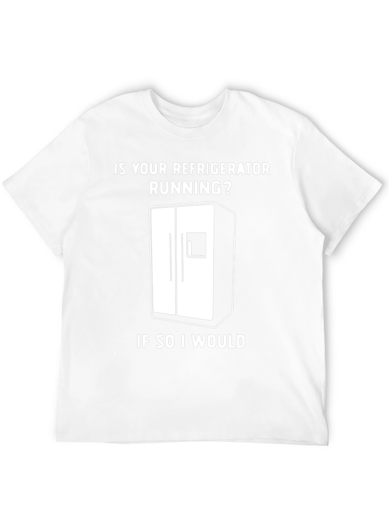 Black Funny Refrigerator Running Gag T-Shirt view 12