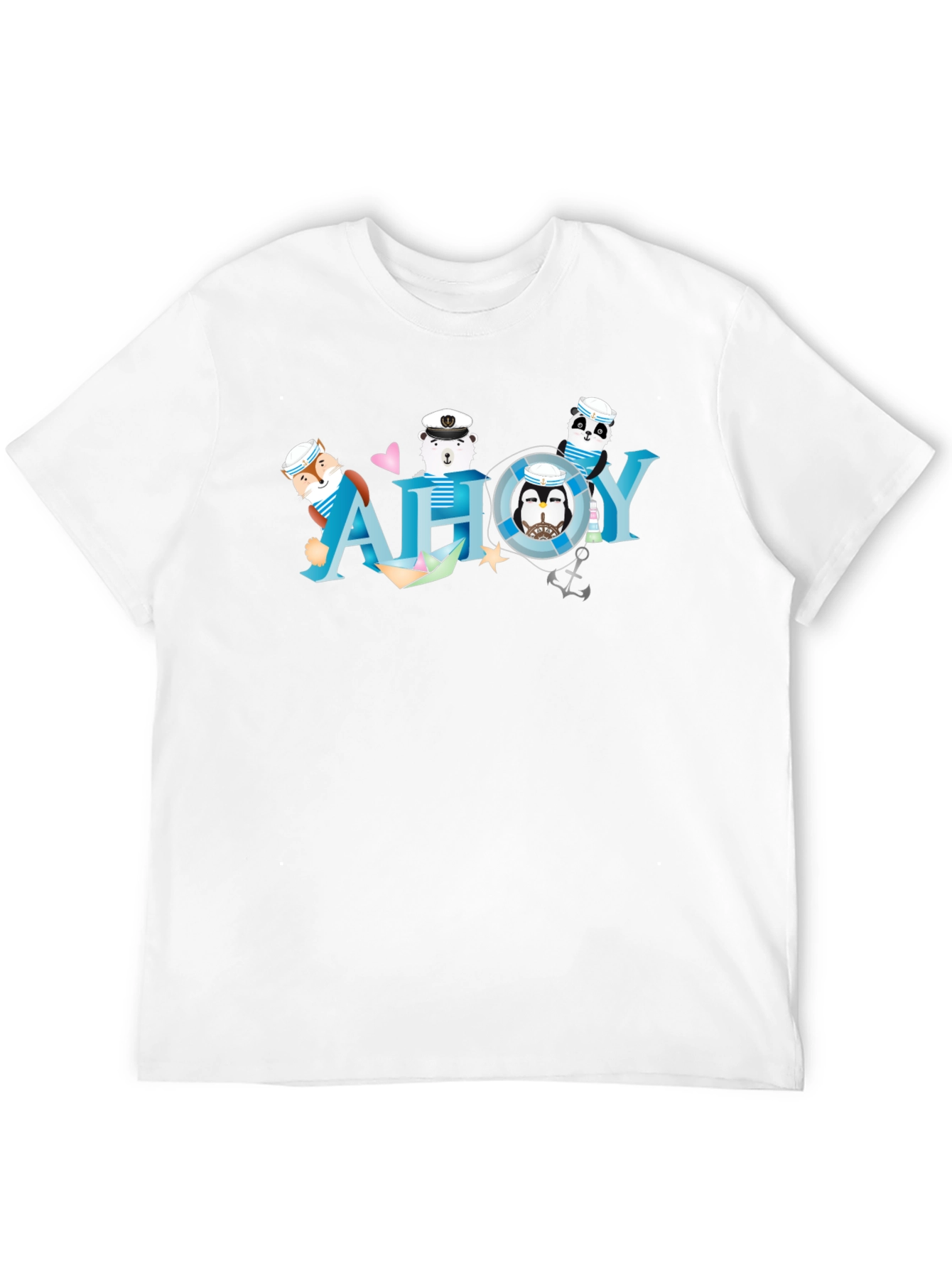 Nautical Ahoy T-Shirt with Animal Sailors - 12