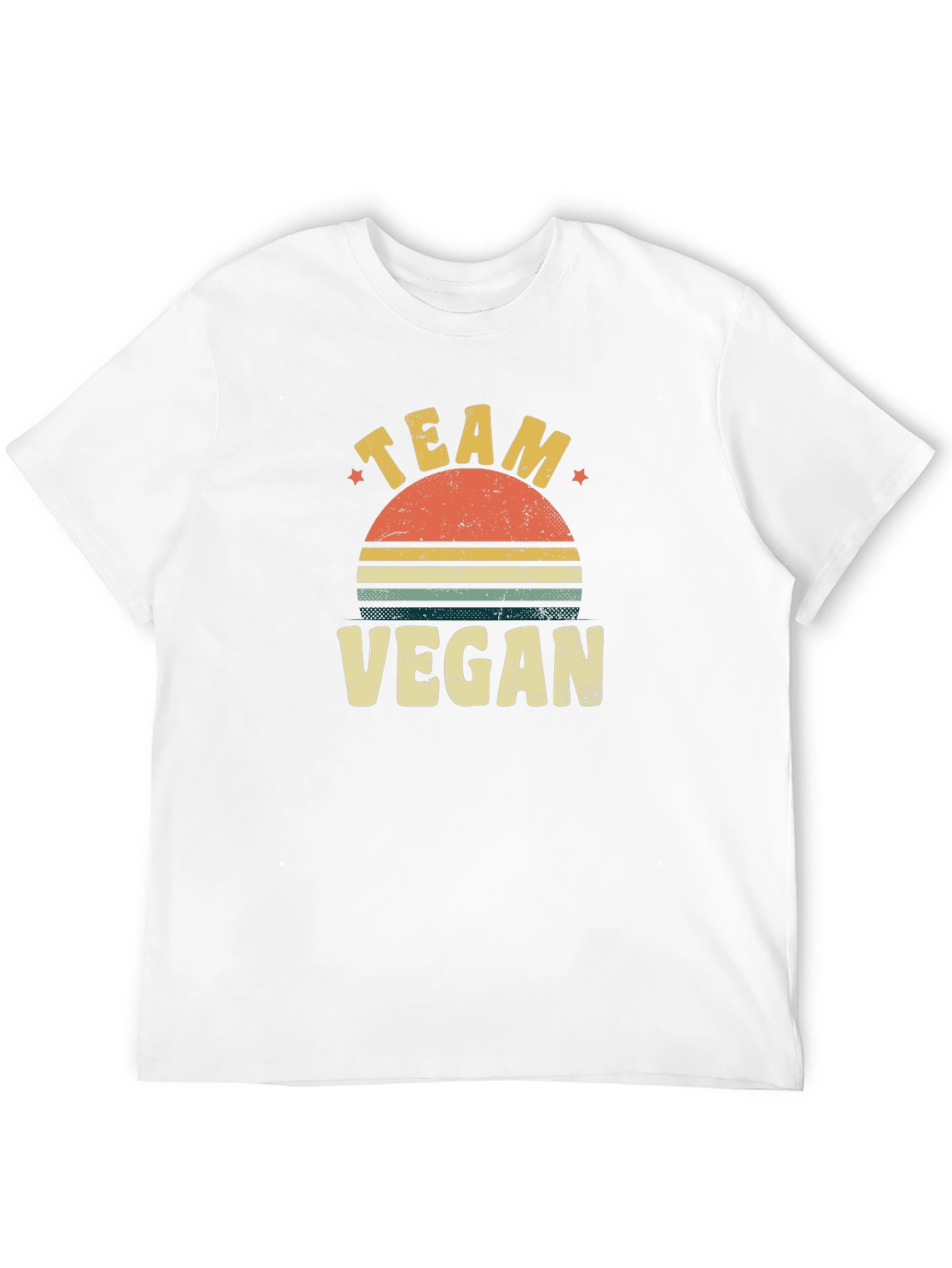 Black Team Vegan Retro Sunset T-Shirt view 12