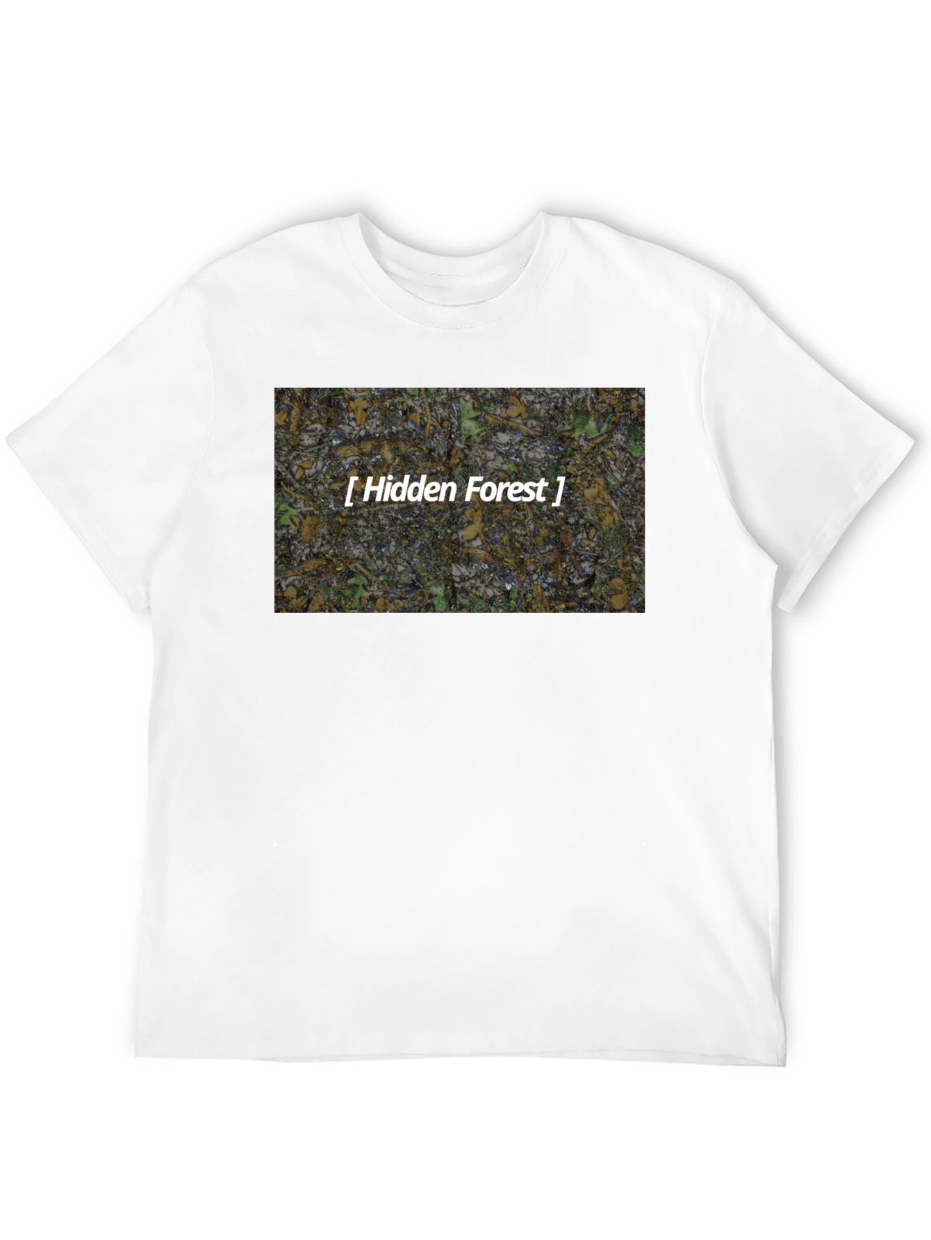 Black Hidden Forest T-Shirt - Nature Inspired Graphic Tee view 12