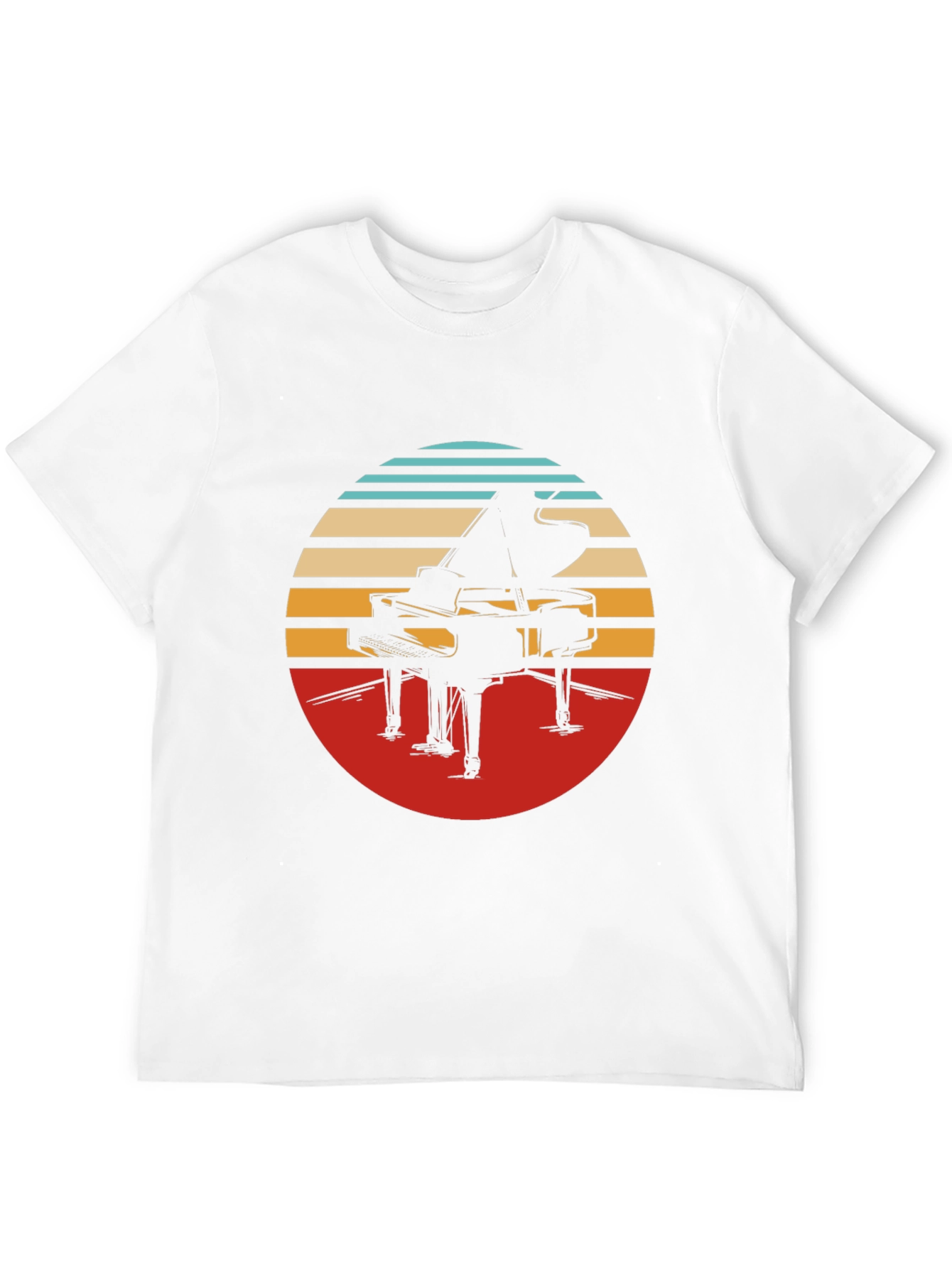 Retro Piano Graphic Tee - Stylish Comfort - 12