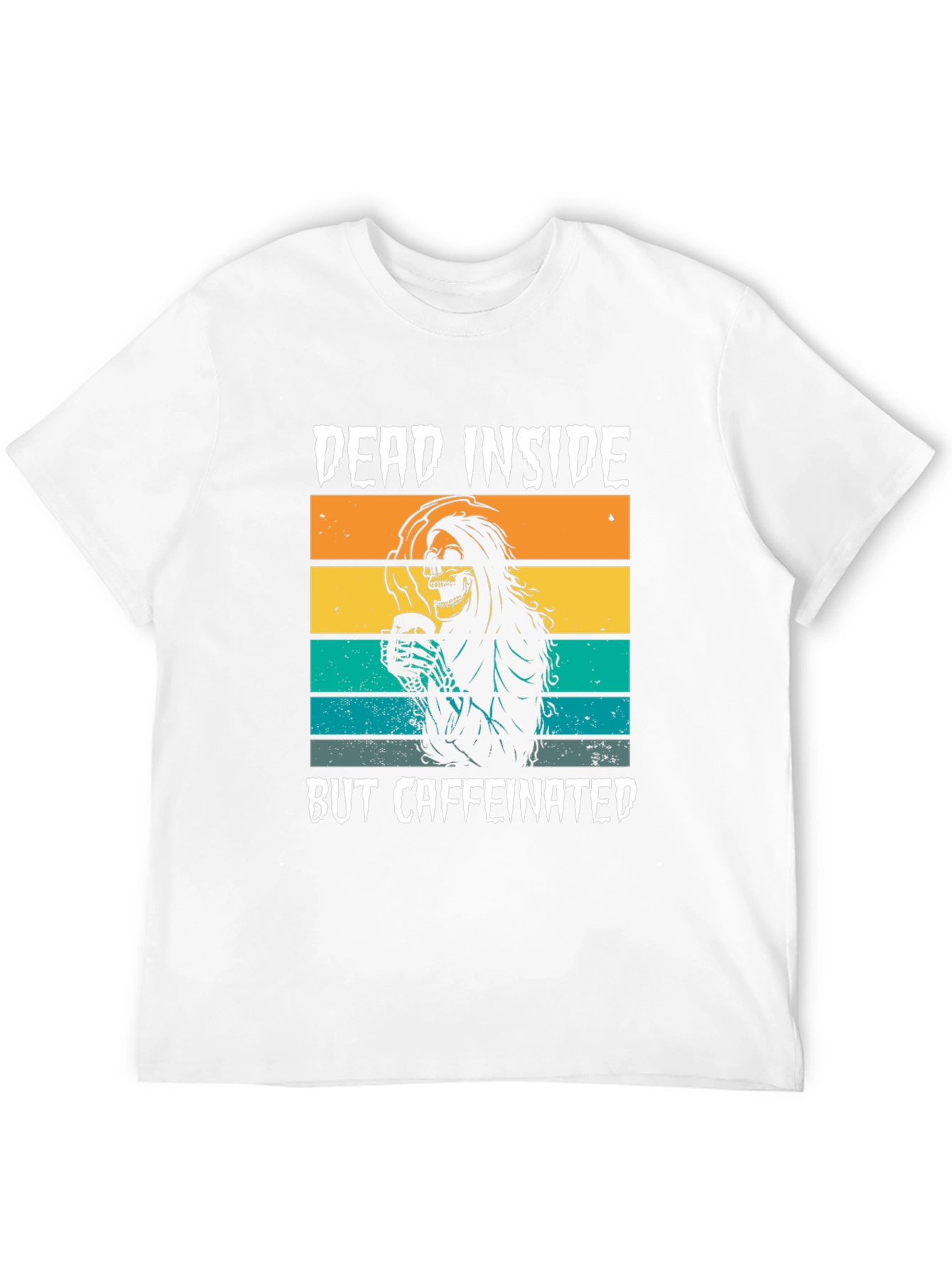 Black Dead Inside But Caffeinated Graphic Tee view 12