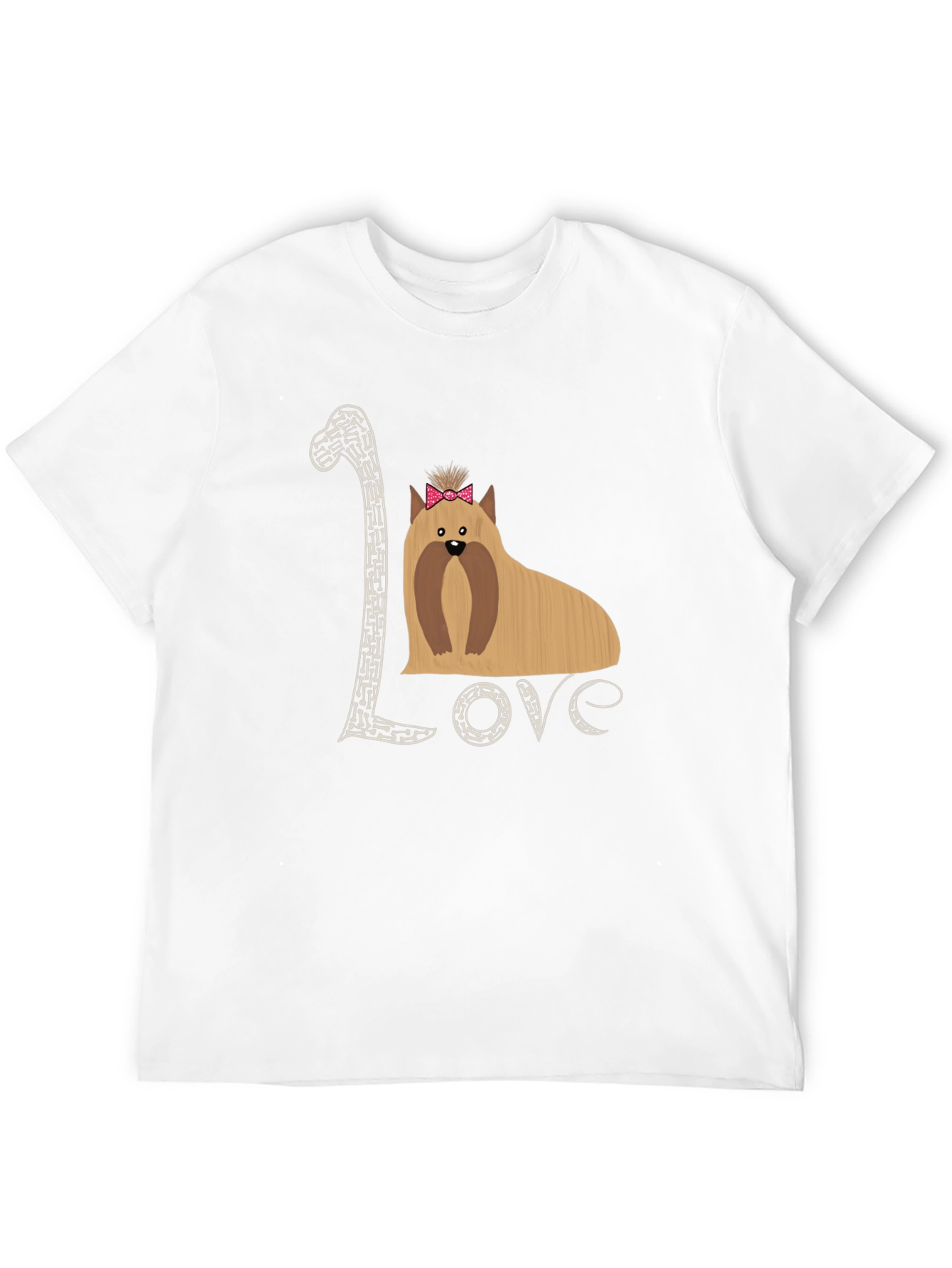 Black Love Yorkshire Terrier Black T-Shirt view 12