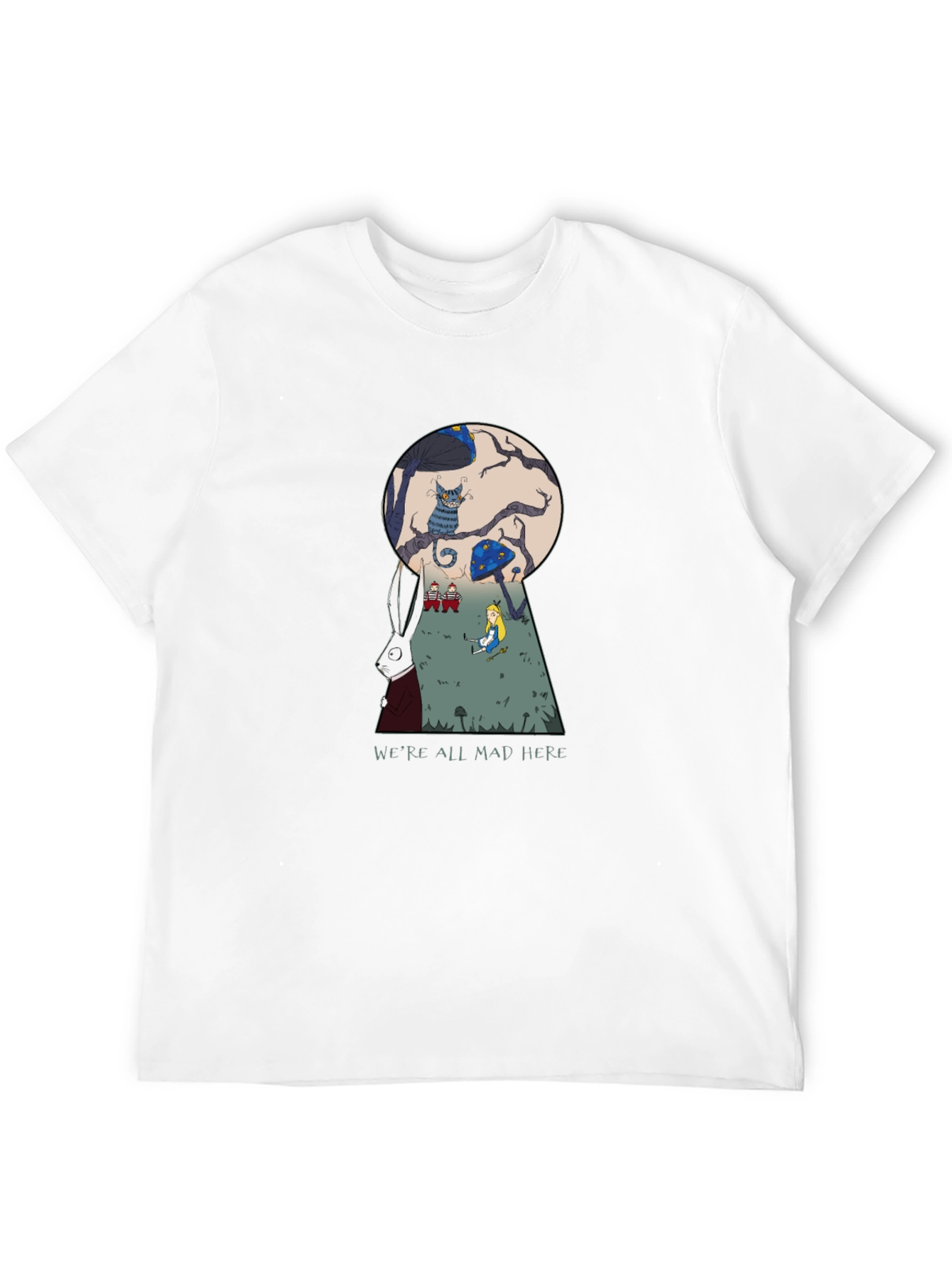 Black Alice in Wonderland T-Shirt - Mad Here view 12