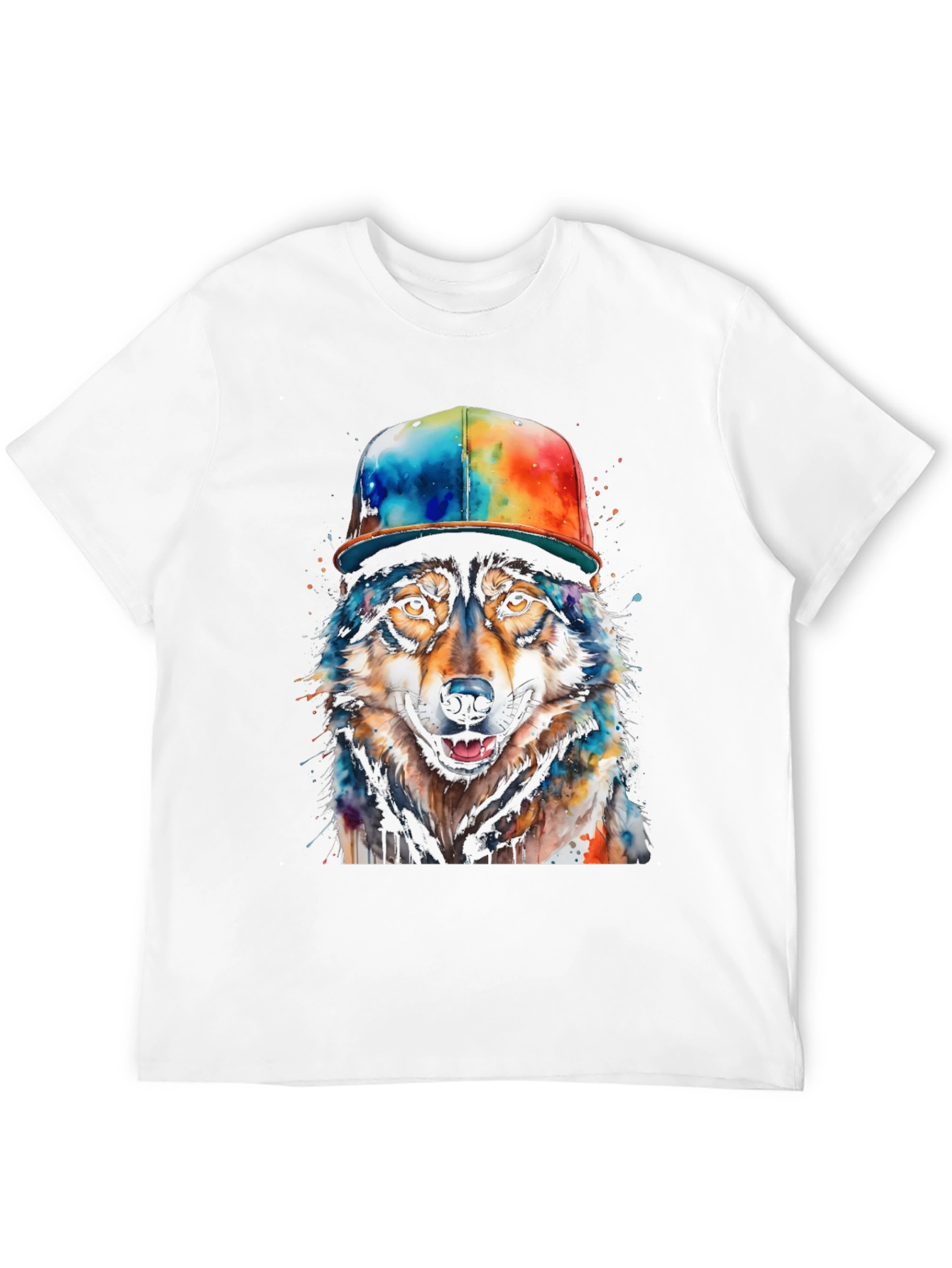 Black Wolf Graphic Tee - Men's Black T-Shirt view 12