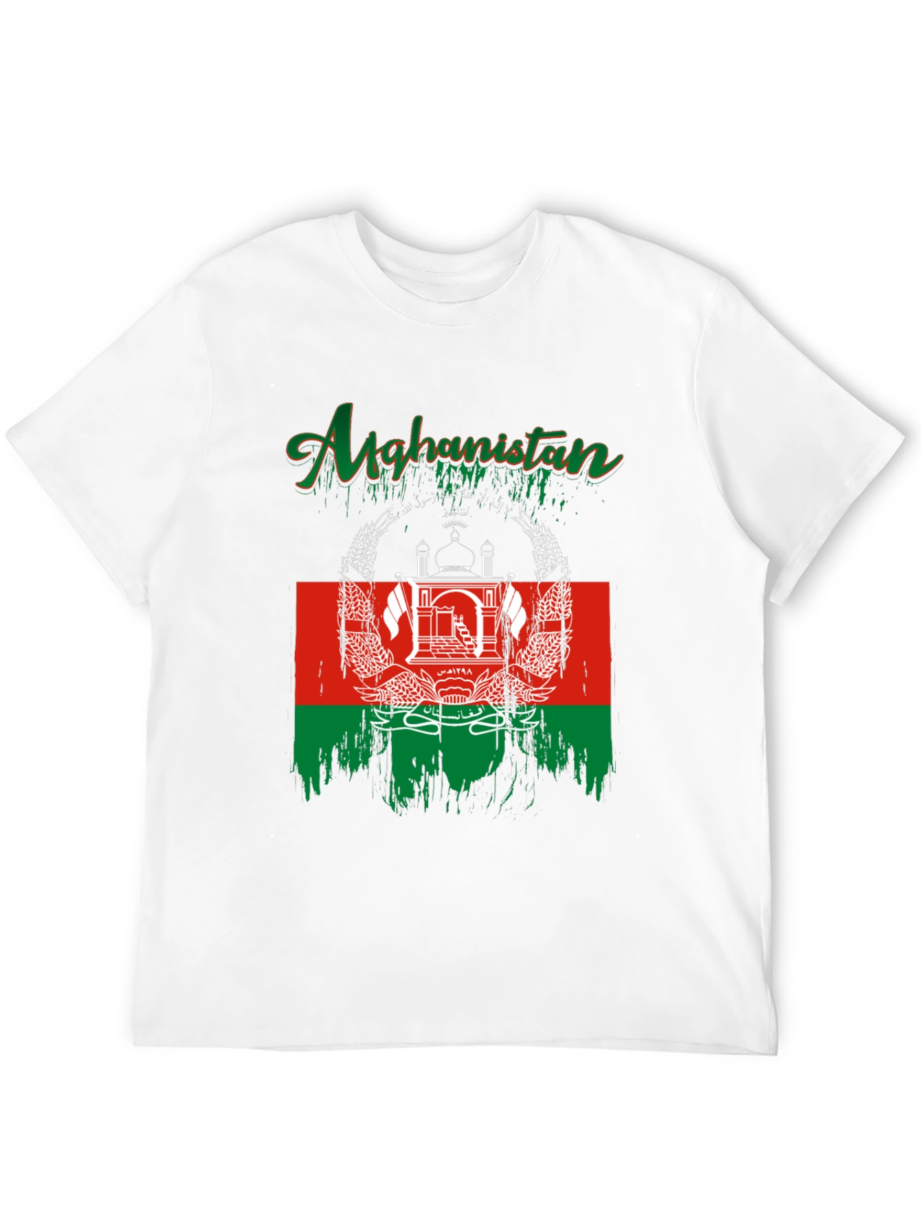 Black Afghanistan Flag T-Shirt - Patriotic Graphic Tee view 12