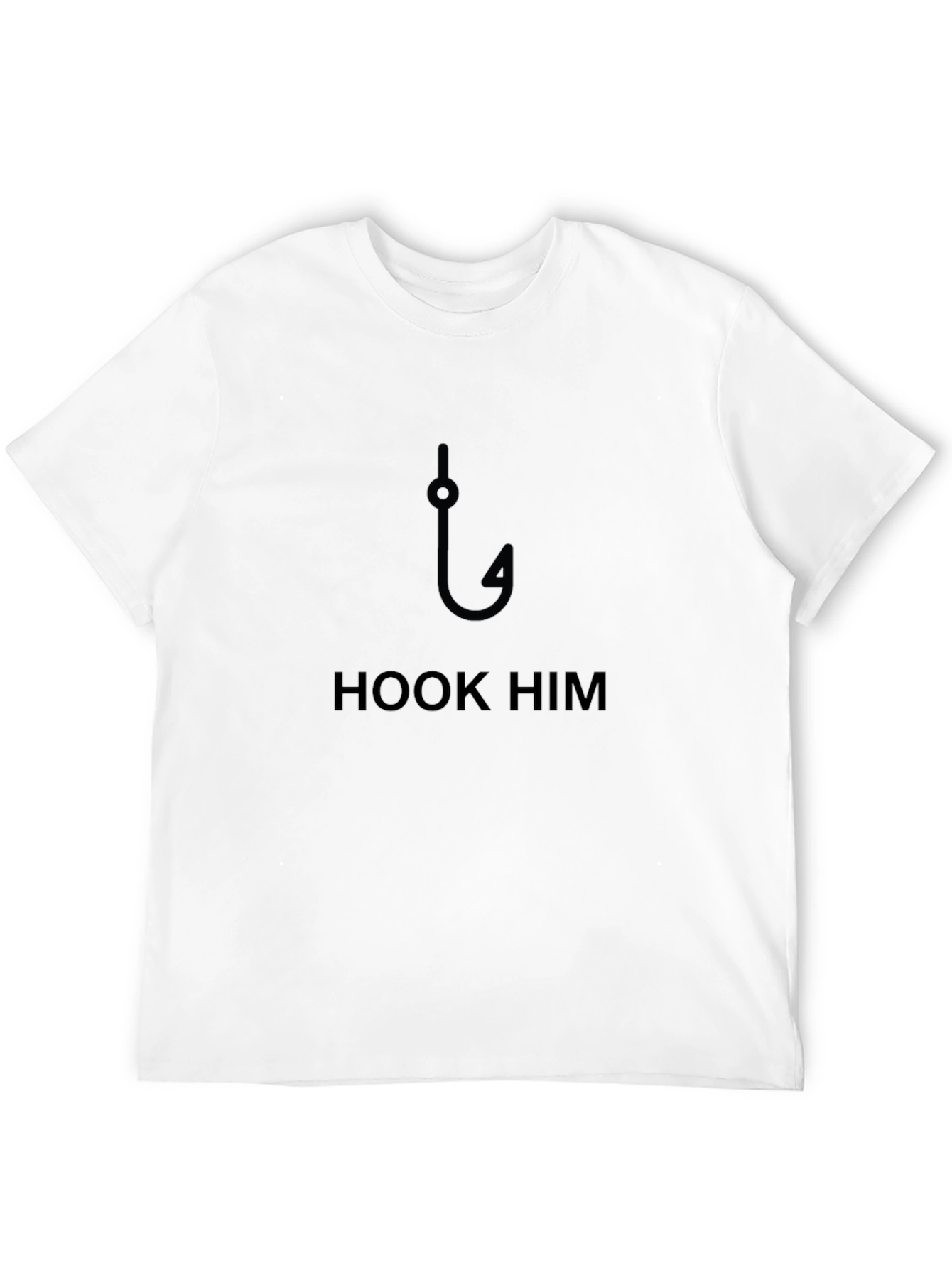 Black Hook Him T-Shirt - Funny Fishing Design view 12
