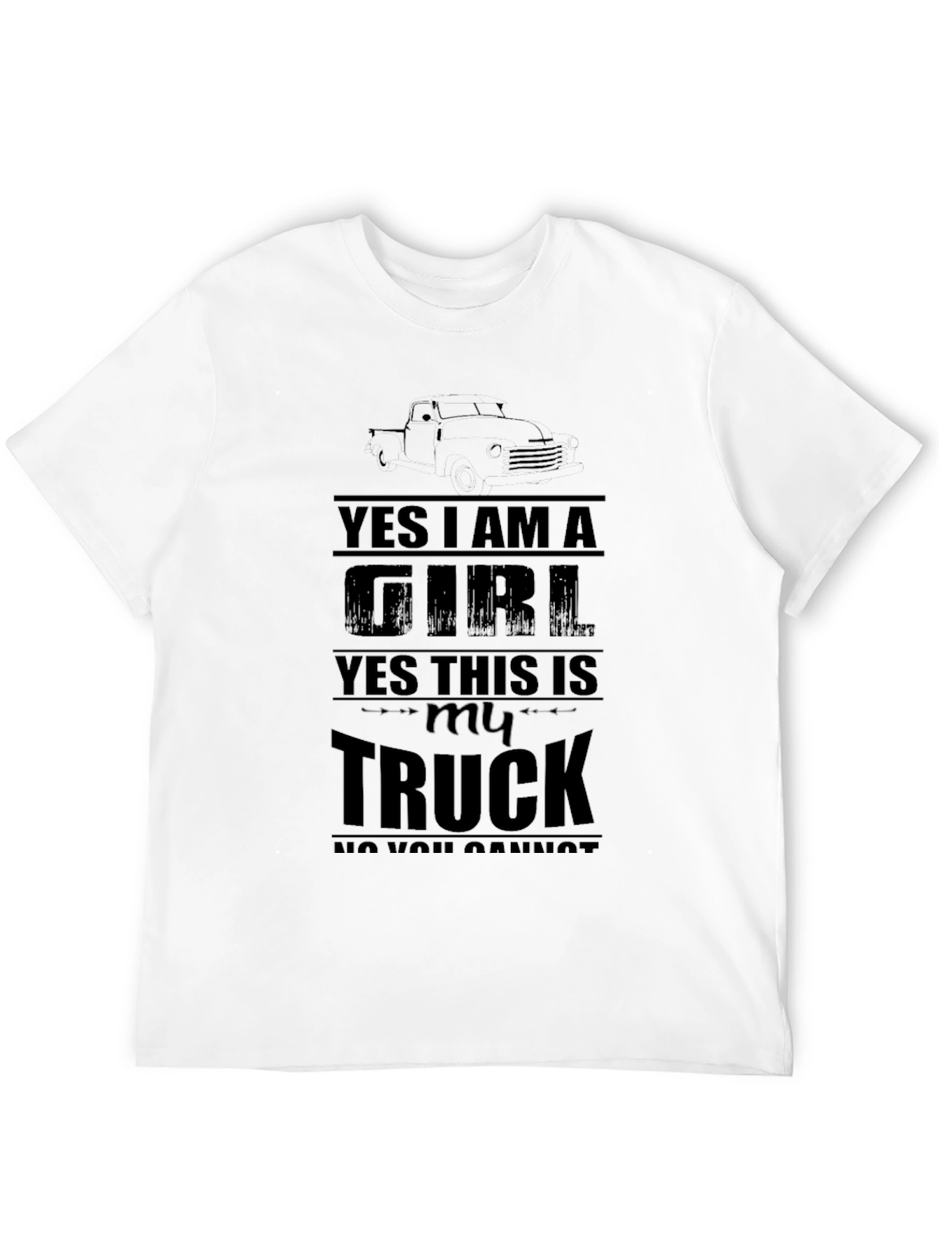 Black Girl Truck T-Shirt - Yes I Am A Girl Truck view 12