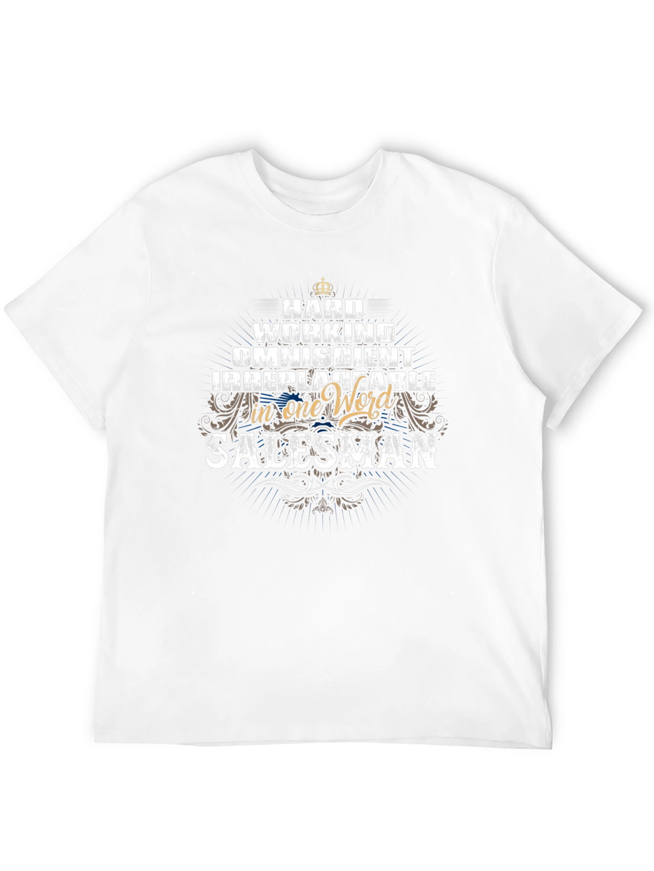 Black Salesman Hardworking Graphic T-Shirt view 12