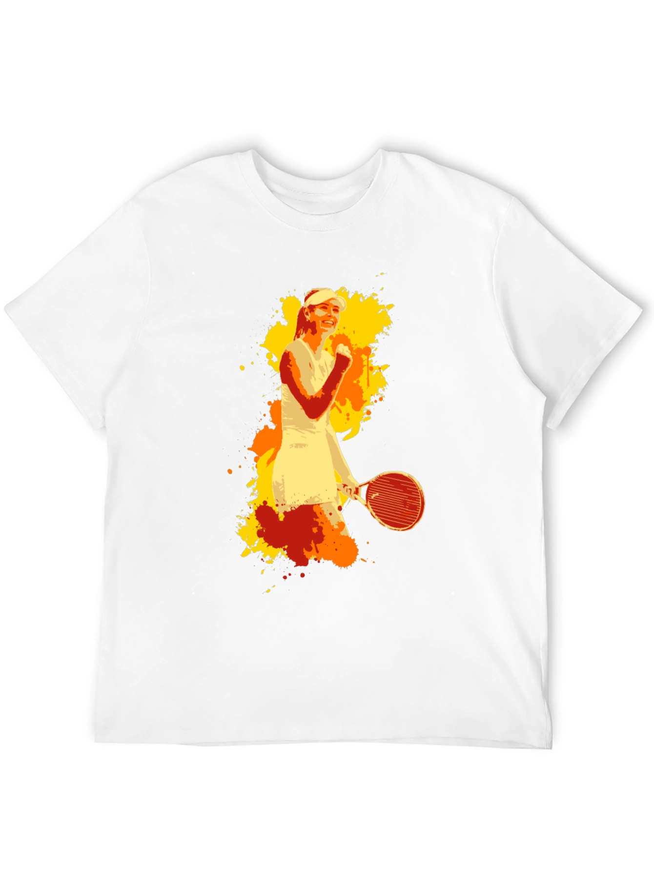 Black Tennis Player Graphic Tee - Men's Black T-Shirt view 12