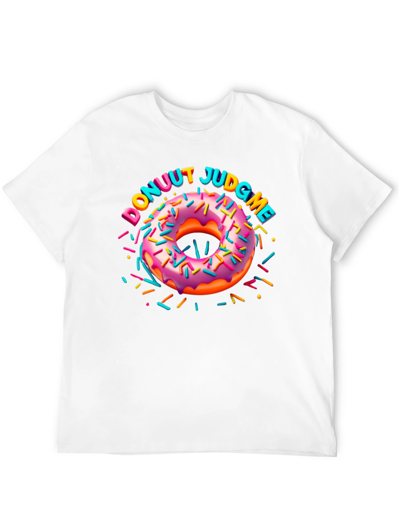Black Donuut Judge Me Novelty Graphic T-Shirt view 12