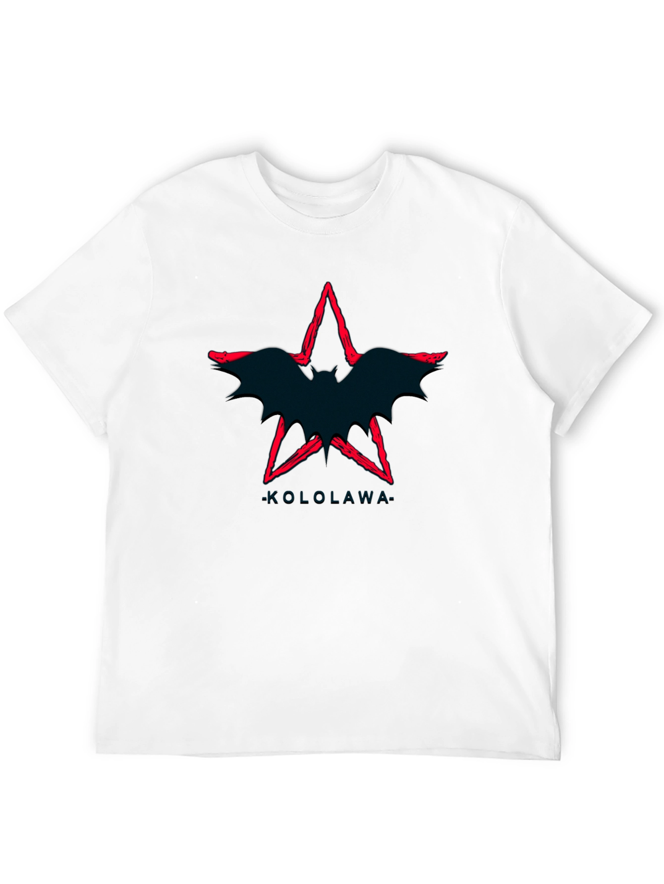 Black Bat Star Graphic Black T-Shirt view 12