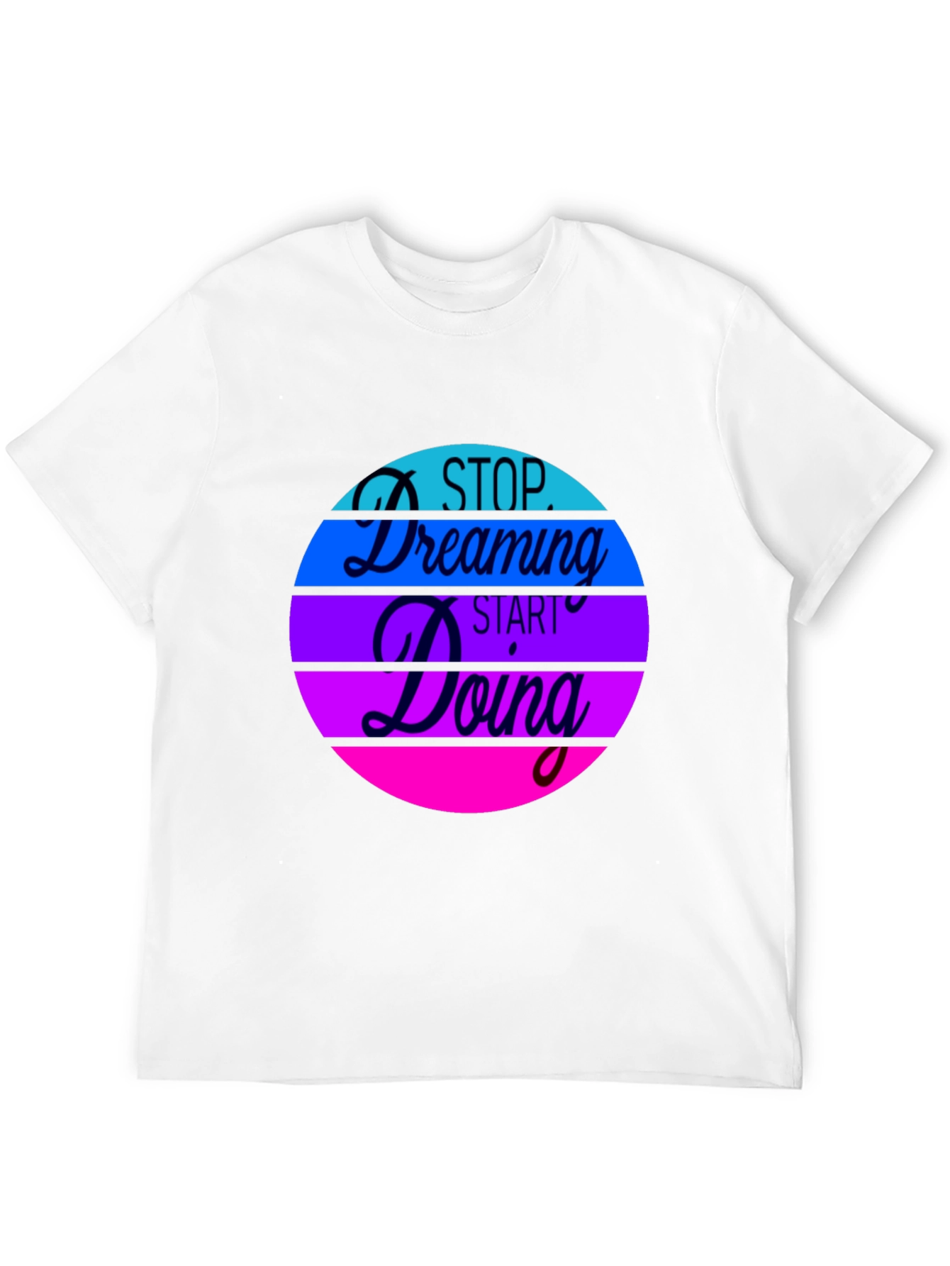 Black Inspirational Graphic Tee - Stop Dreaming Start Doing view 12