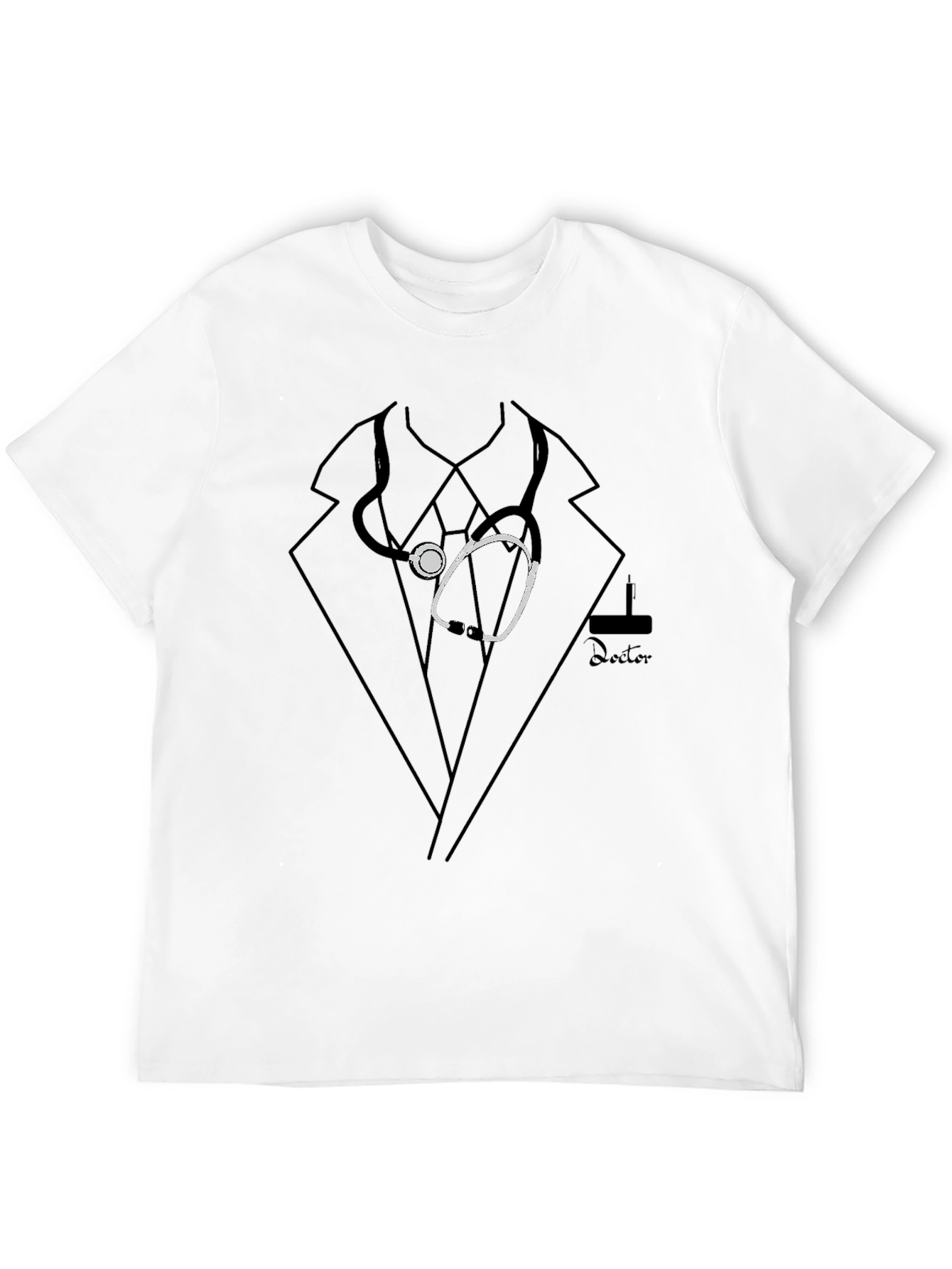 Black Doctor Graphic Tee - Novelty Medical T-Shirt view 12