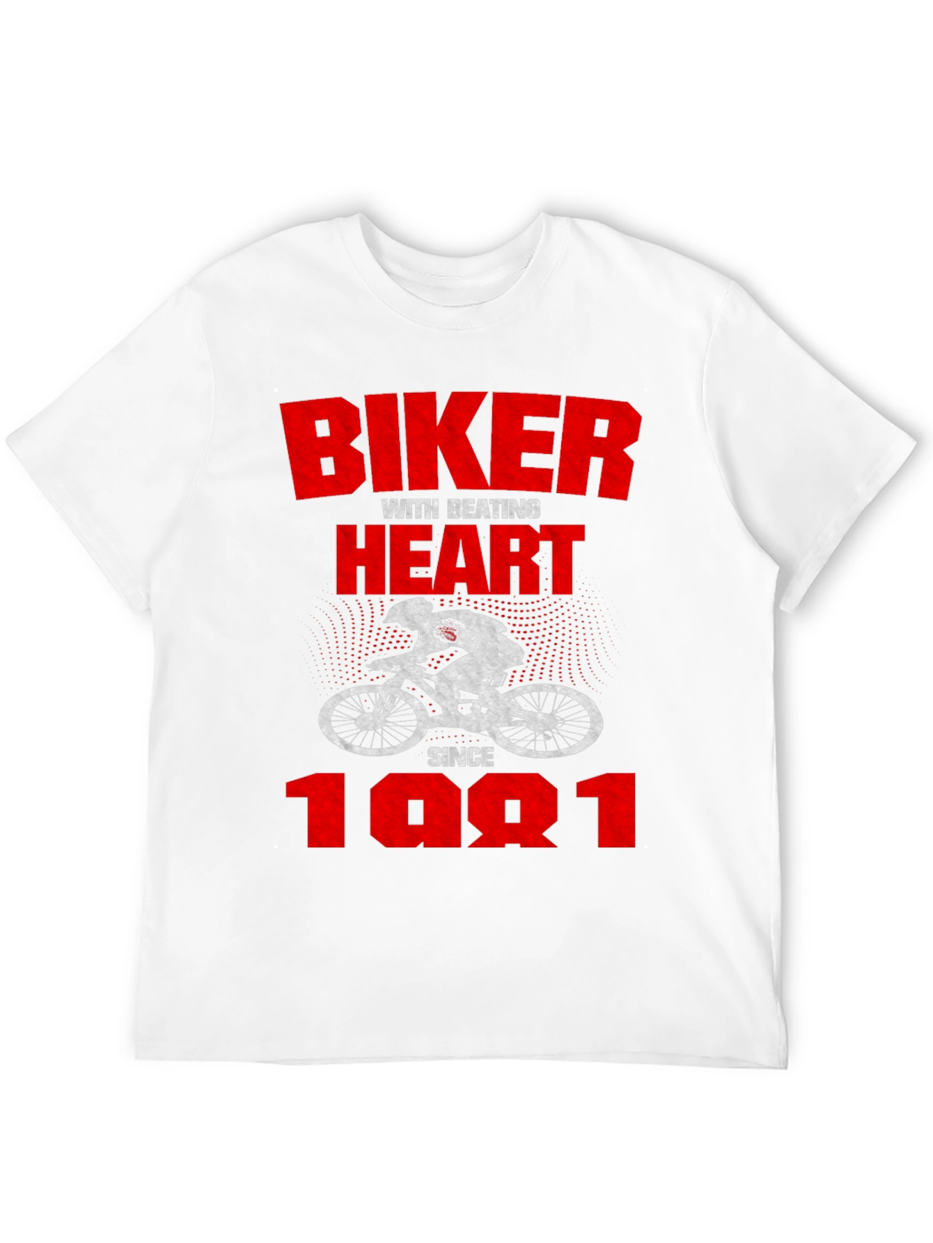 Black Biker Heartbeat Since 1981 Graphic Tee view 12