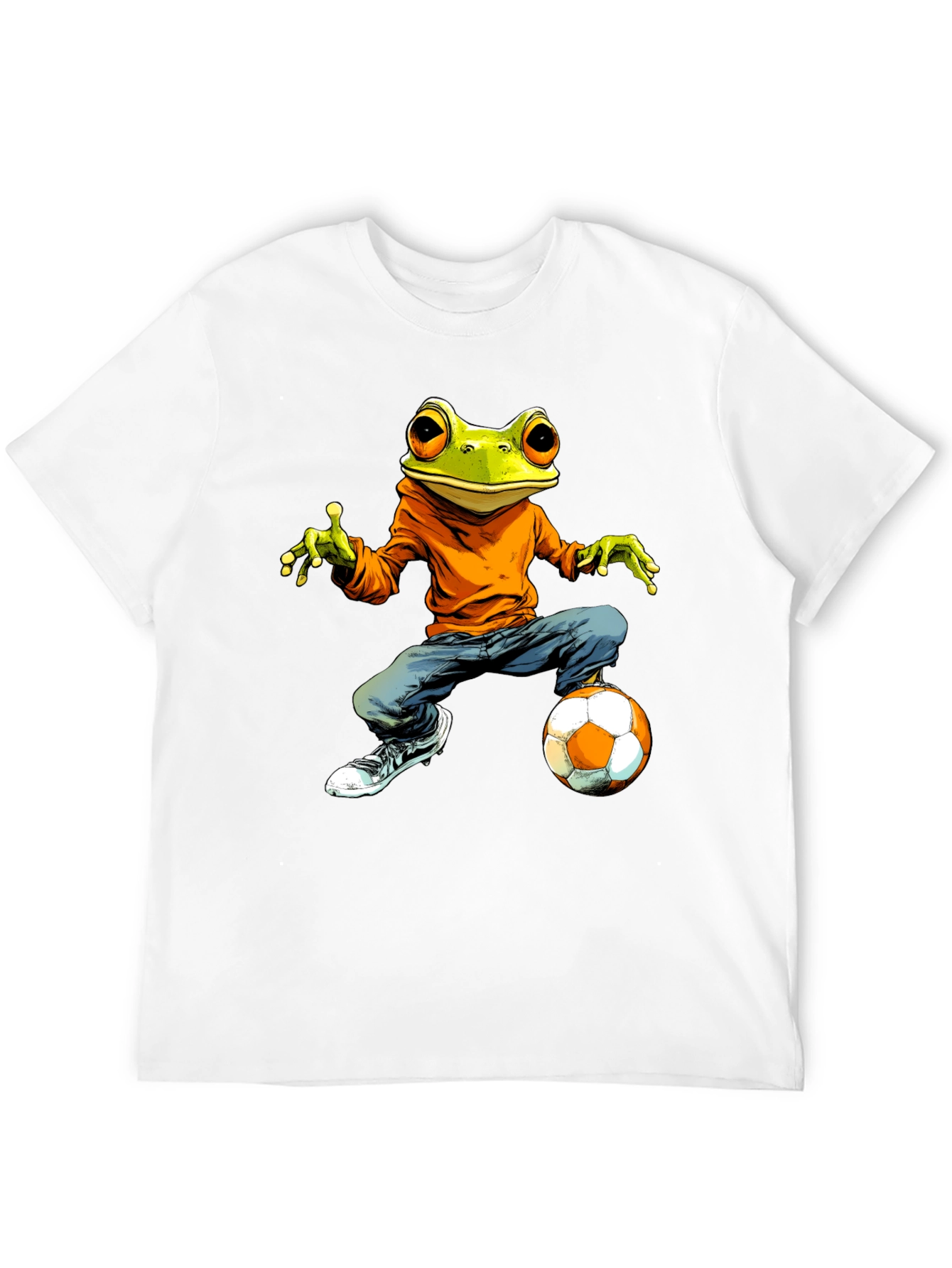 Black Frog Soccer Player Graphic Tee view 12