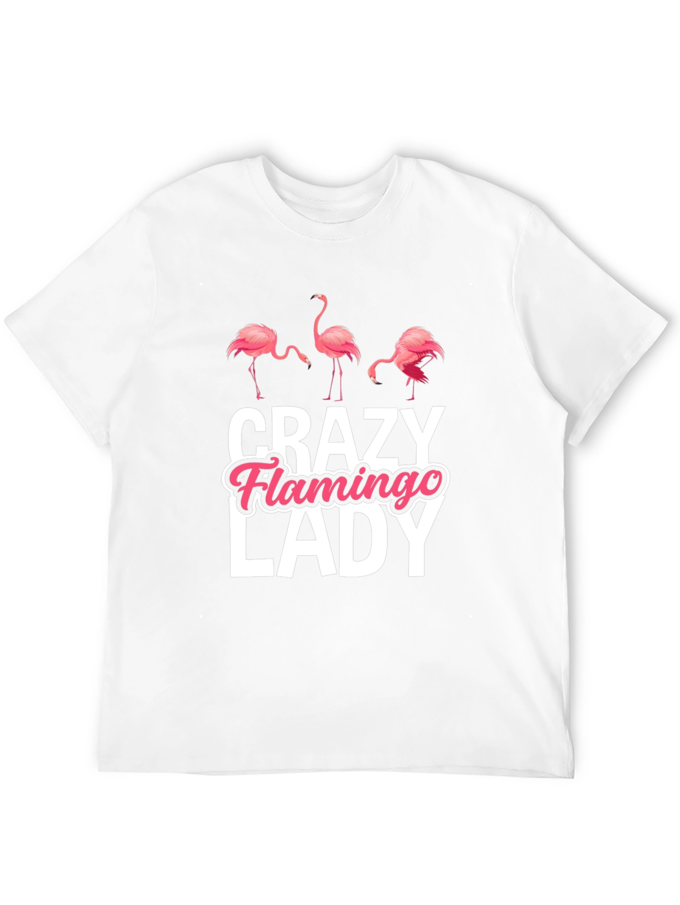 Black Crazy Flamingo Lady T-Shirt view 12