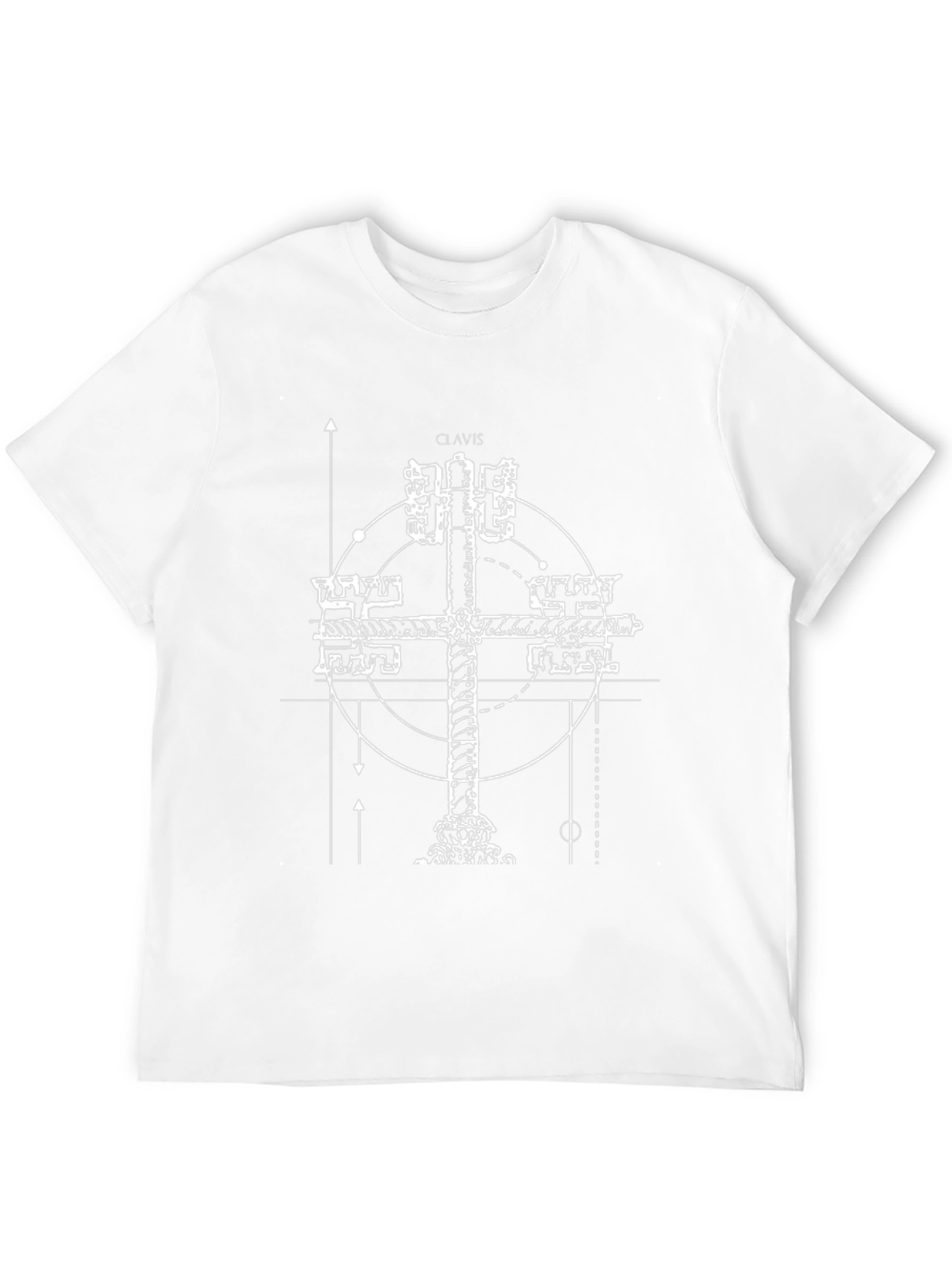 Black Clavis Occult Cross Graphic Tee - Black view 12