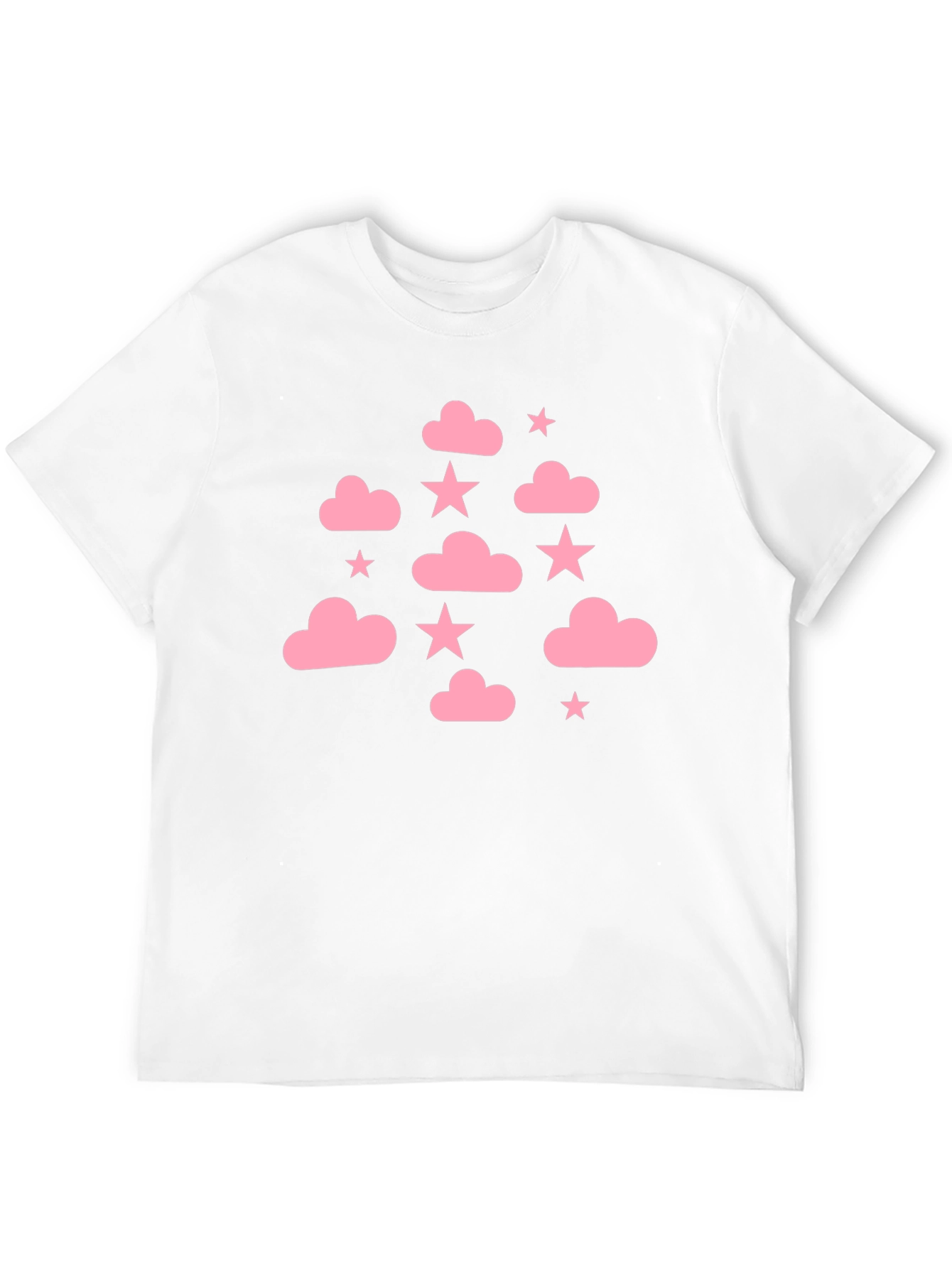 Black Pink Cloud & Star Black T-Shirt view 12