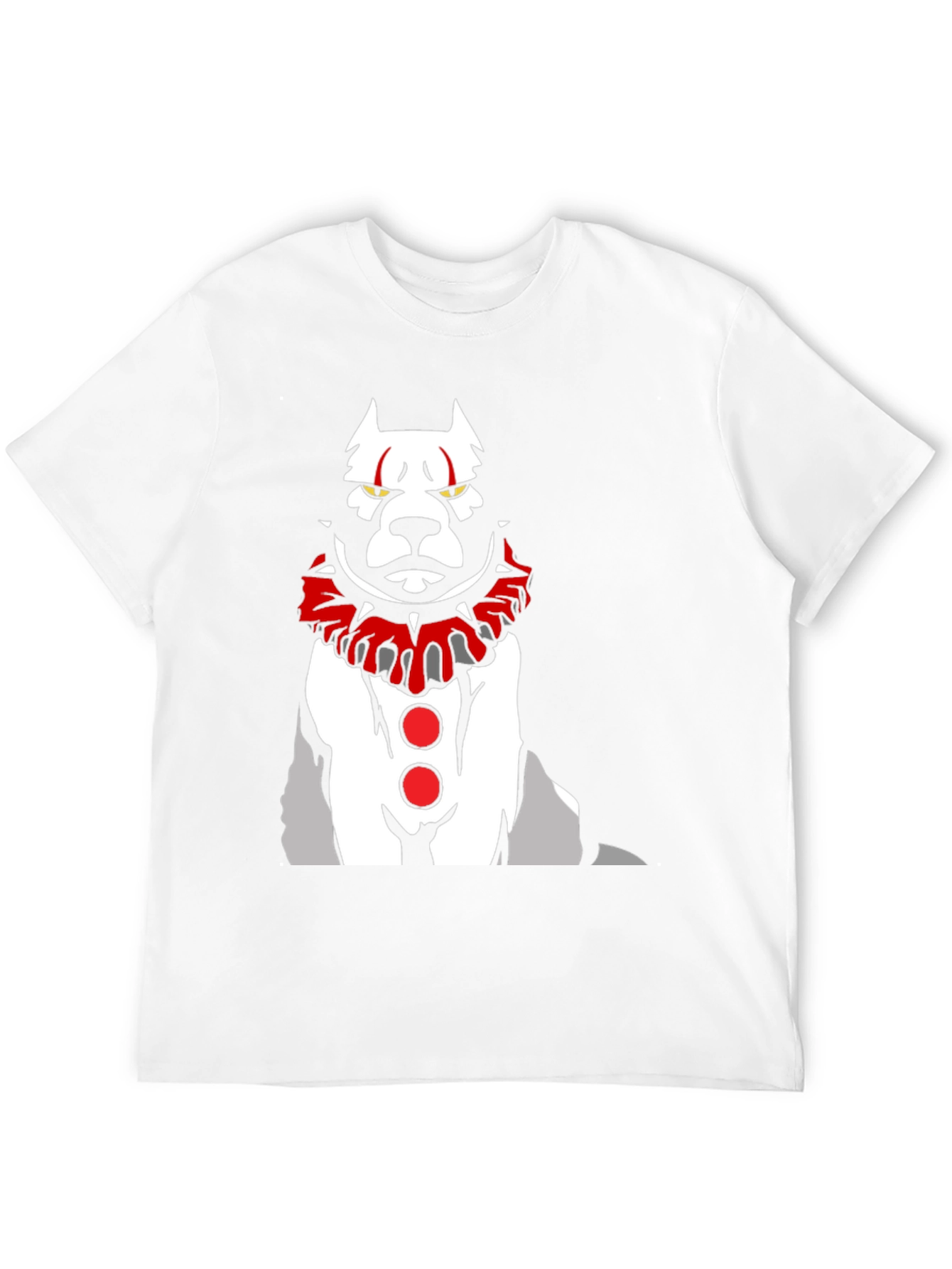 Black Scary Clown Dog Graphic T-Shirt view 12