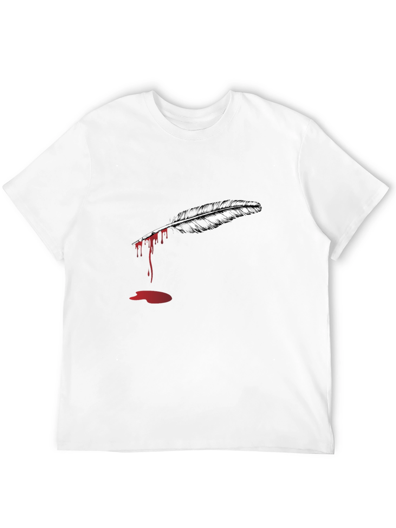 Black Feather Graphic Black T-Shirt view 12