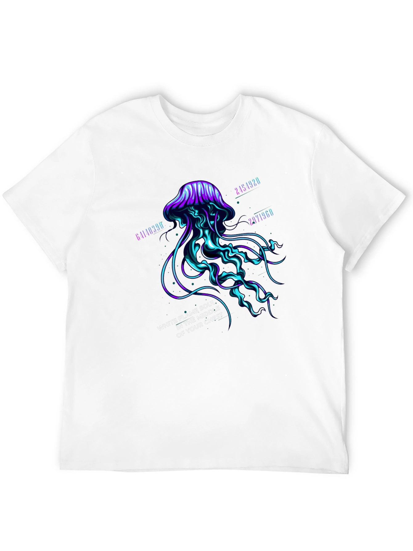 Black Mystic Jellyfish Graphic Tee - White Flame Soul Shirt view 12