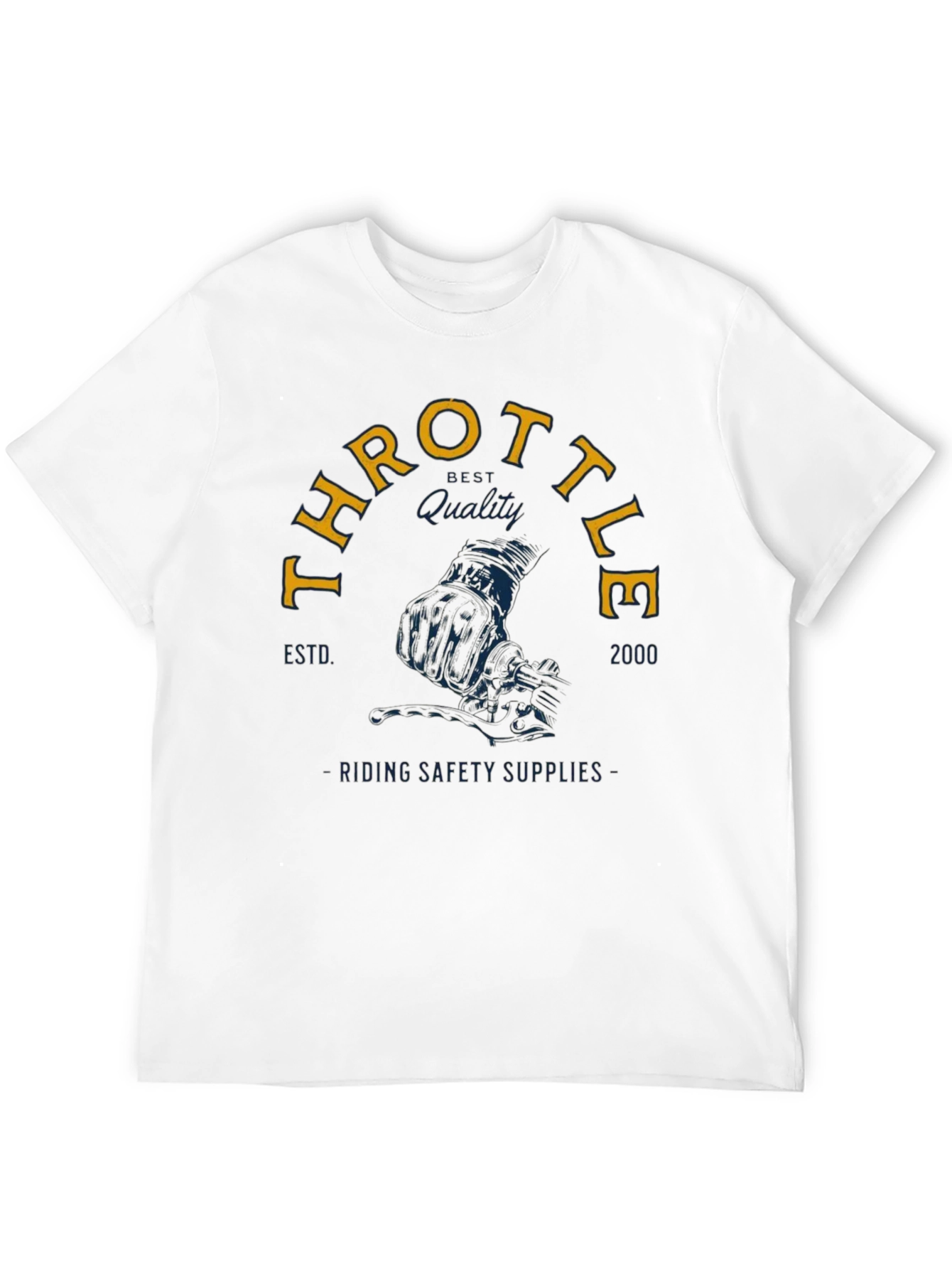 Black Throttle Rider Graphic Tee - Black Cotton view 12