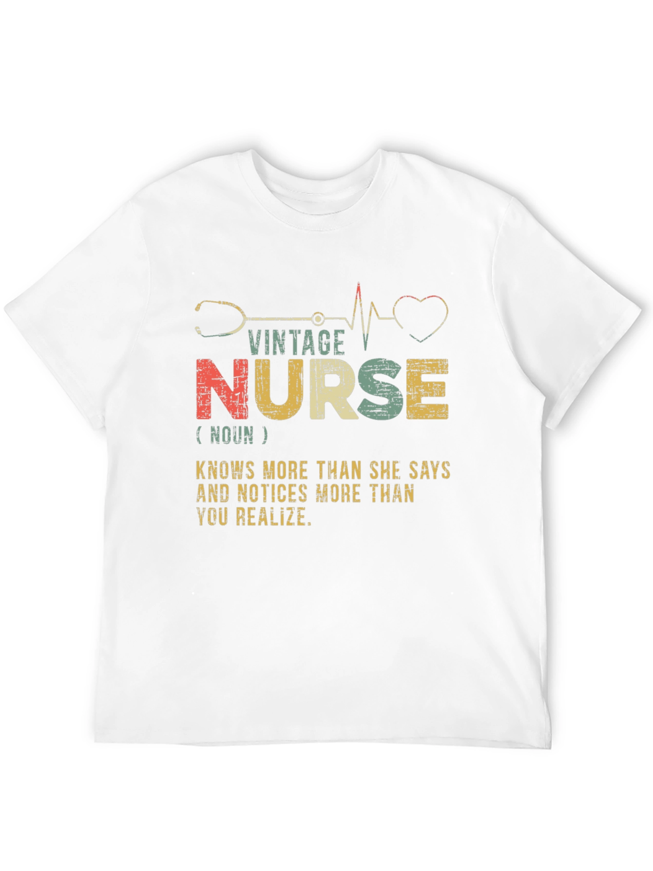 Black Vintage Nurse T-Shirt - Knows More Than She Says! view 12