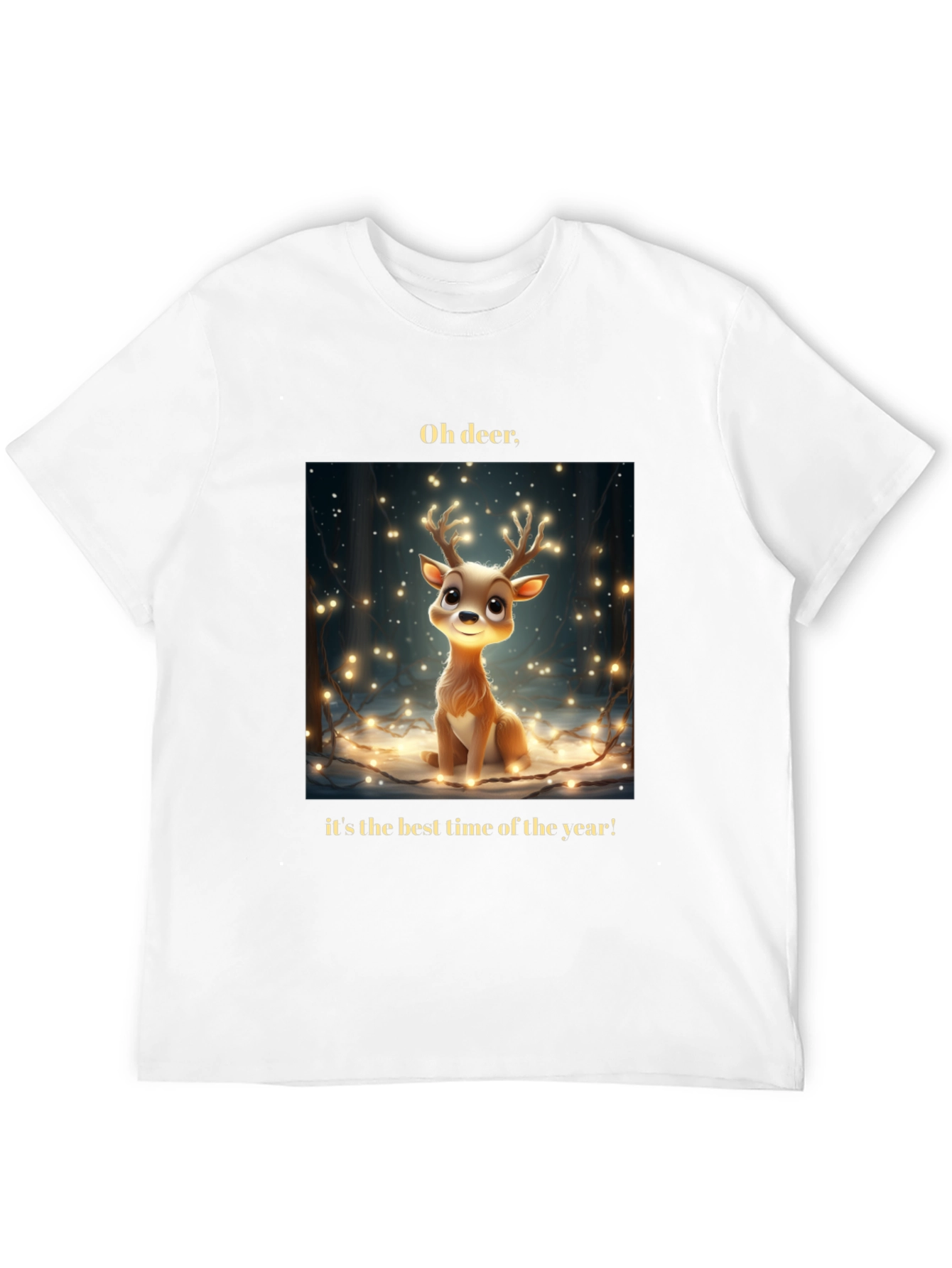 Black Oh Deer! Christmas T-Shirt - Best Time of Year view 12