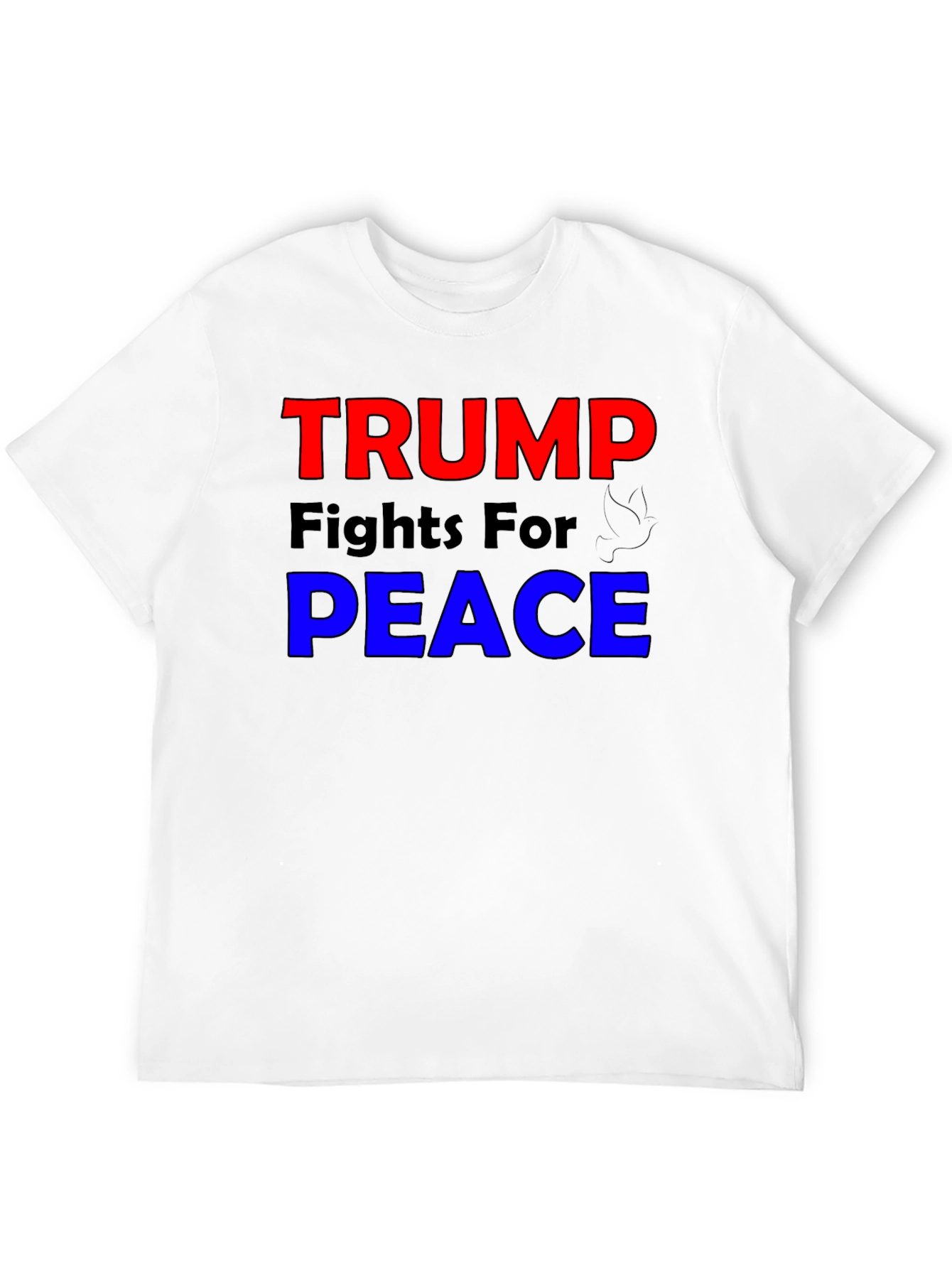 Black Trump Fights for Peace Graphic T-Shirt view 12
