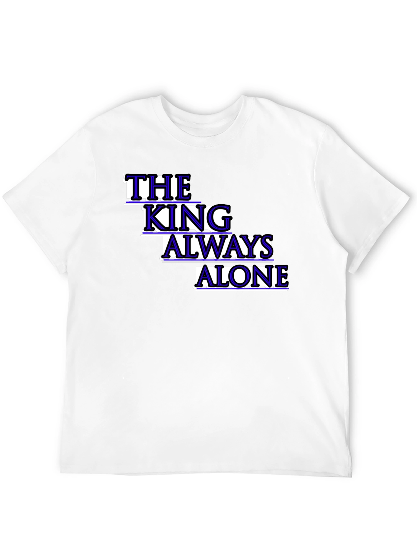 Black The King Always Alone Graphic Tee view 12