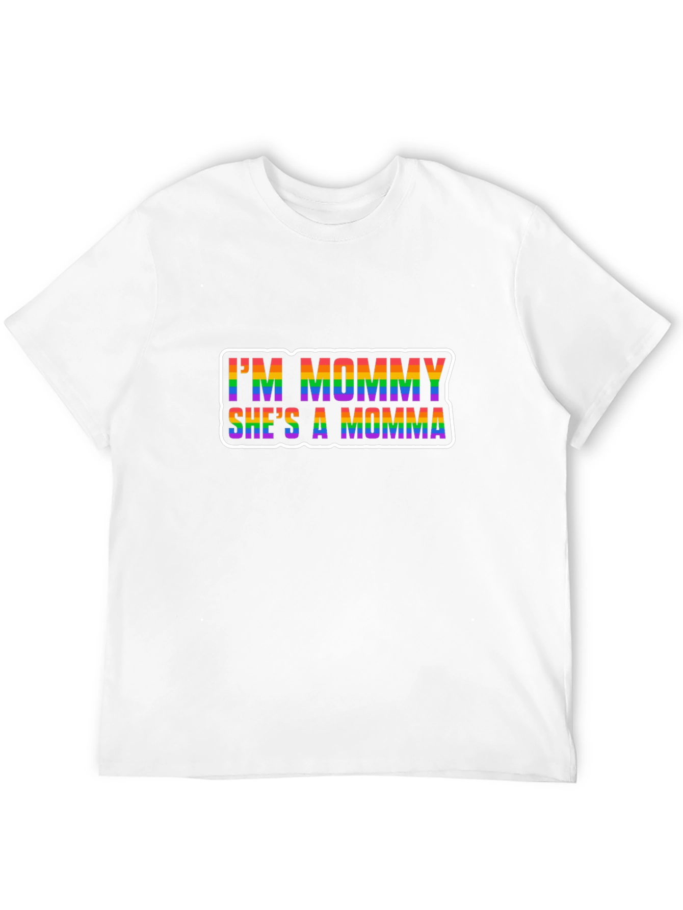 Black I'm Mommy She's A Momma LGBTQ+ Pride T-Shirt view 12