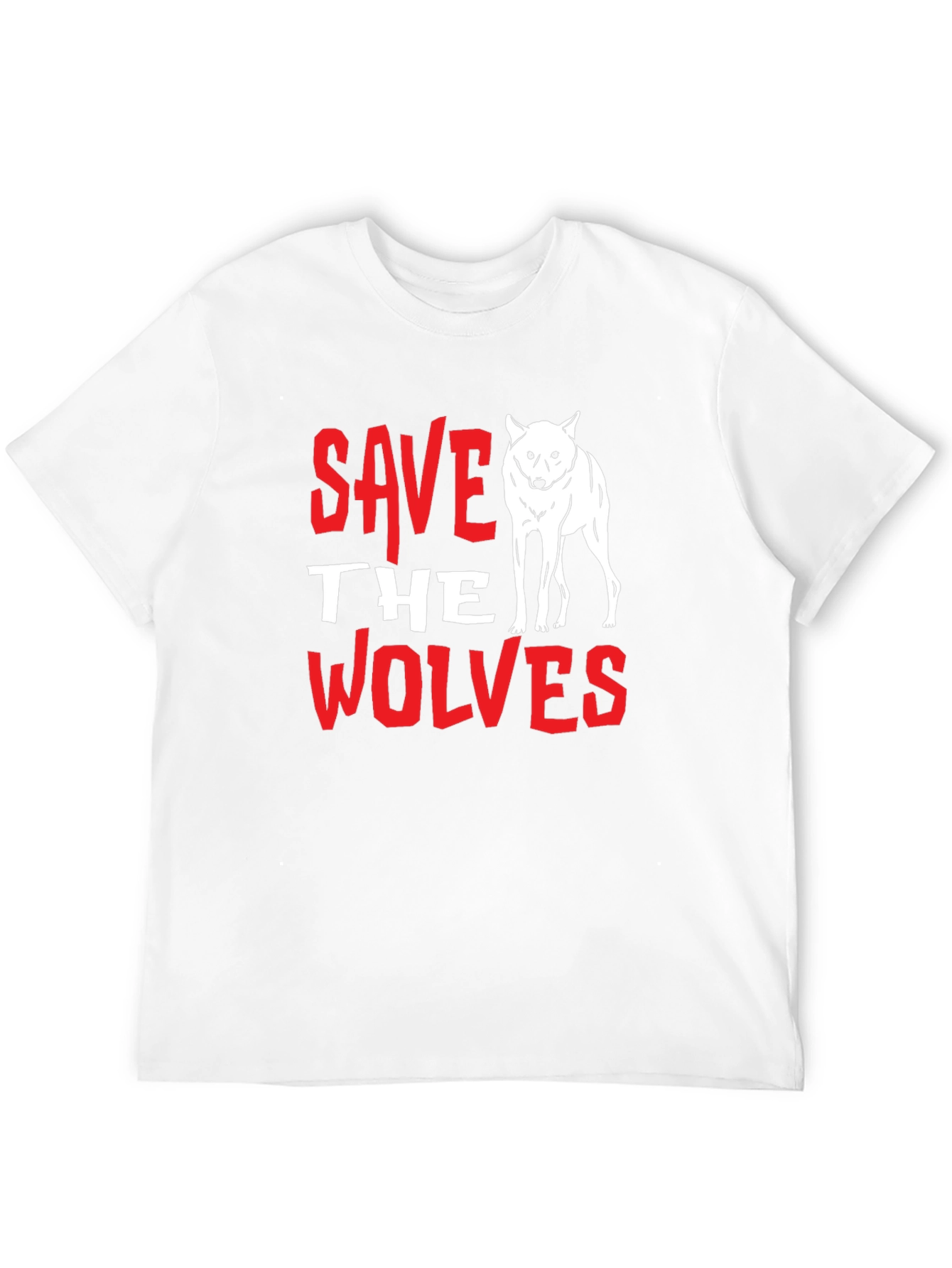 Black Save the Wolves Graphic Tee - Black view 12
