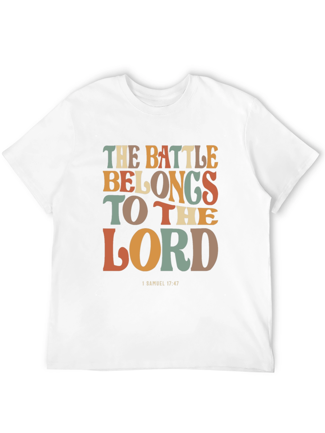 Black The Battle Belongs to the Lord T-Shirt view 12