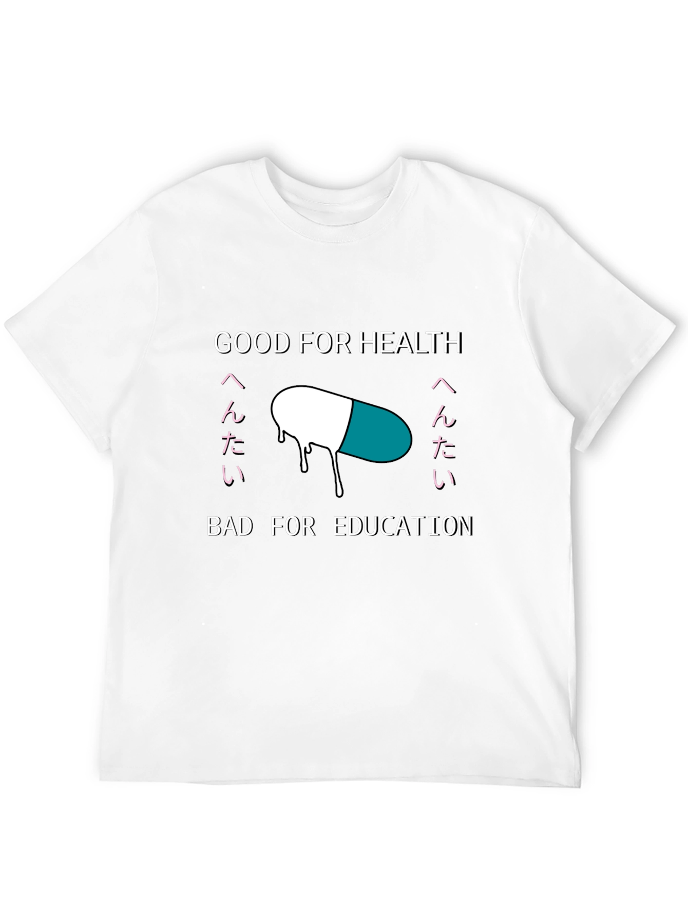 Black Good For Health Bad For Education T-Shirt view 12