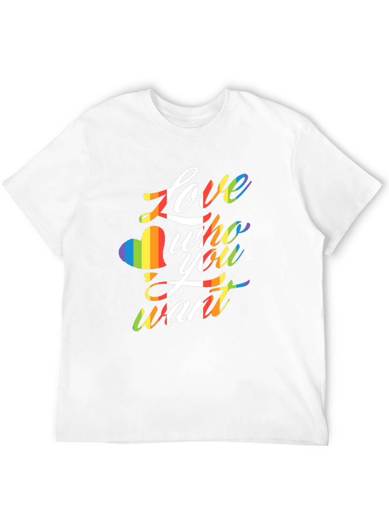 Black Love Who You Want LGBTQ Rainbow T-Shirt view 12