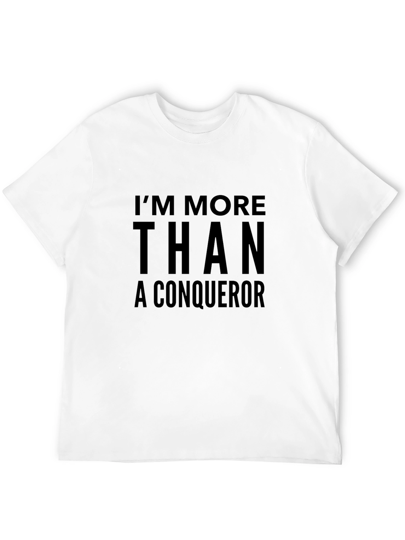 Black I'm More Than A Conqueror Black T-Shirt view 12