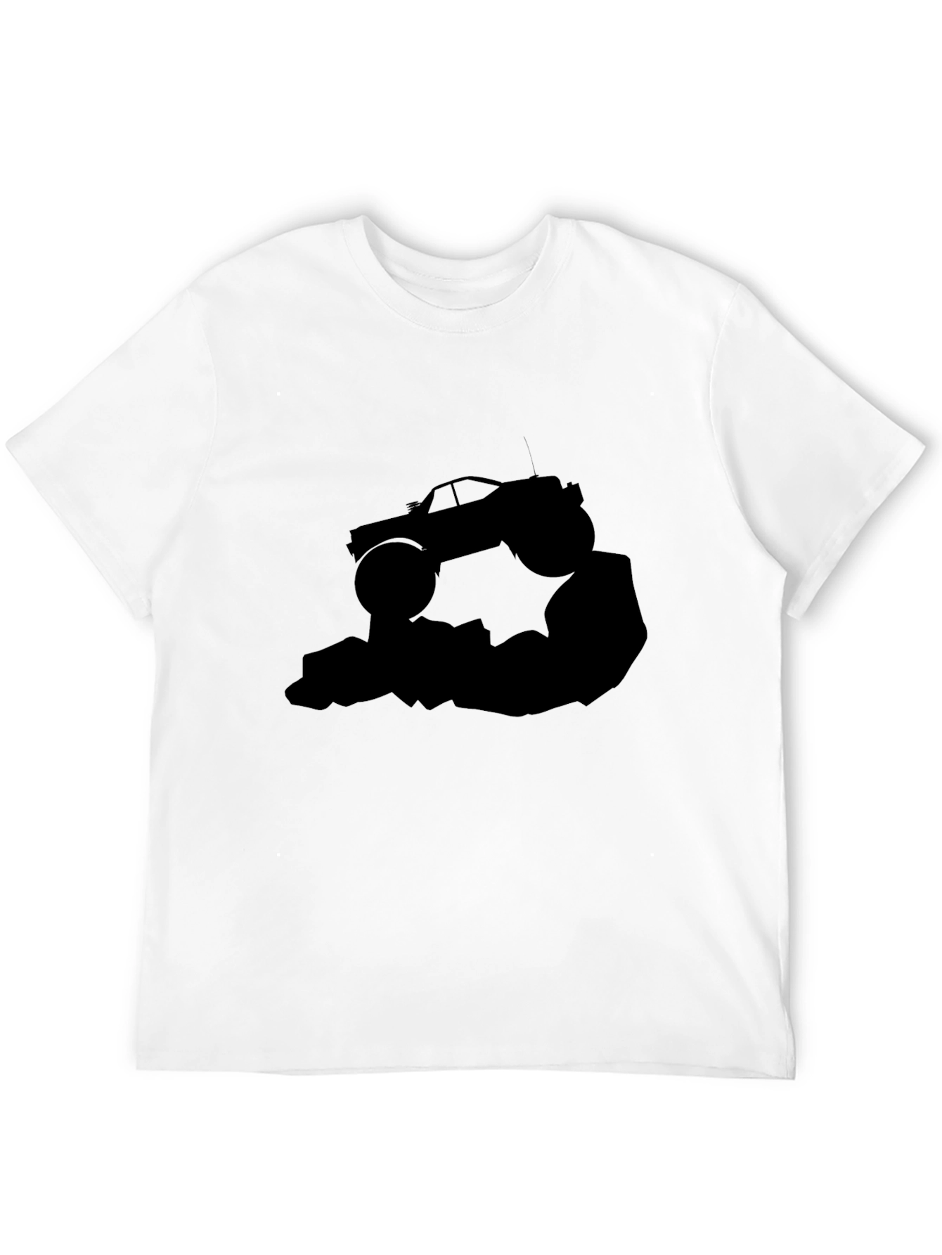 Black Monster Truck Graphic Tee - Black Cotton view 12