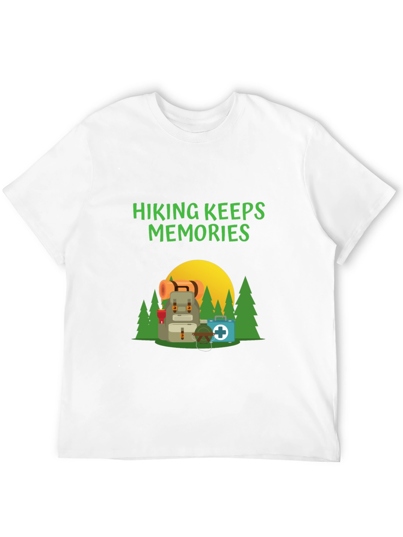 Black Hiking Keeps Memories Graphic T-Shirt view 12